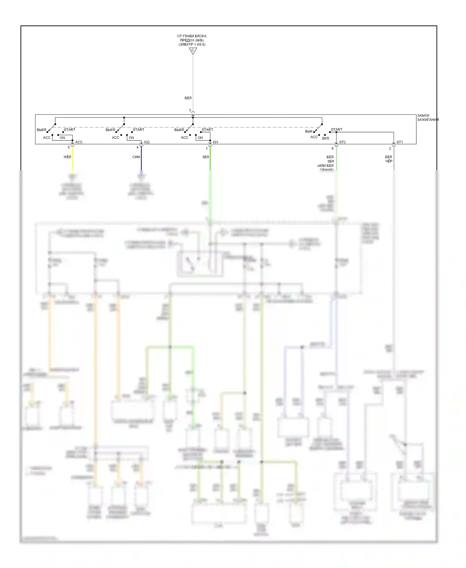Legacy Subaru BM/BR рестайлинг (2012-2014): Электросхема блока предохранителей реле (2 из 6) 