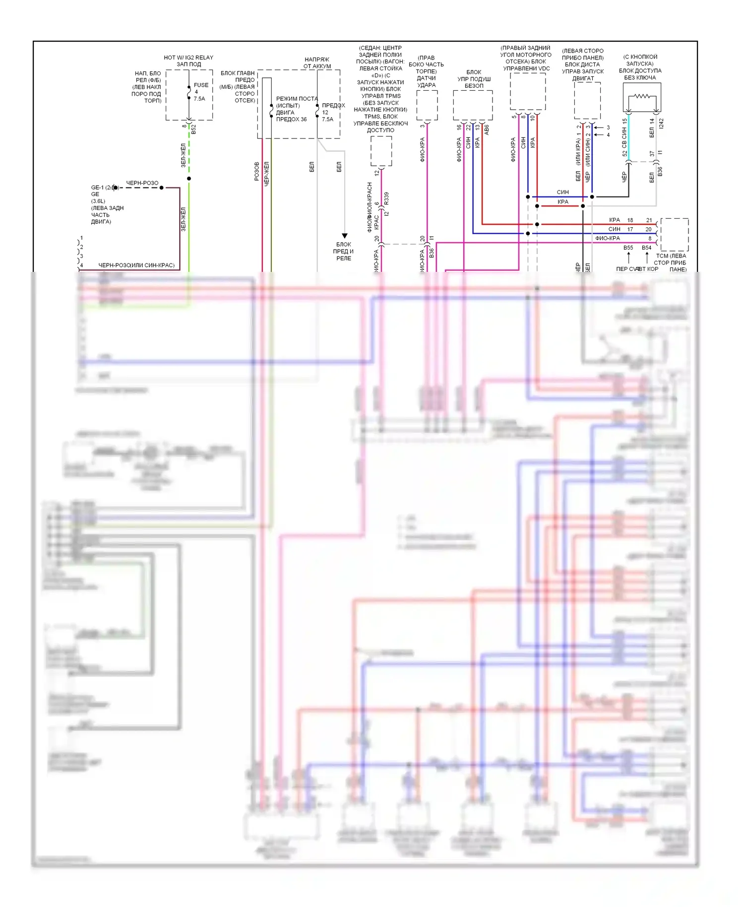 Legacy Subaru BM/BR рестайлинг (2012-2014): Can шина электросхема 