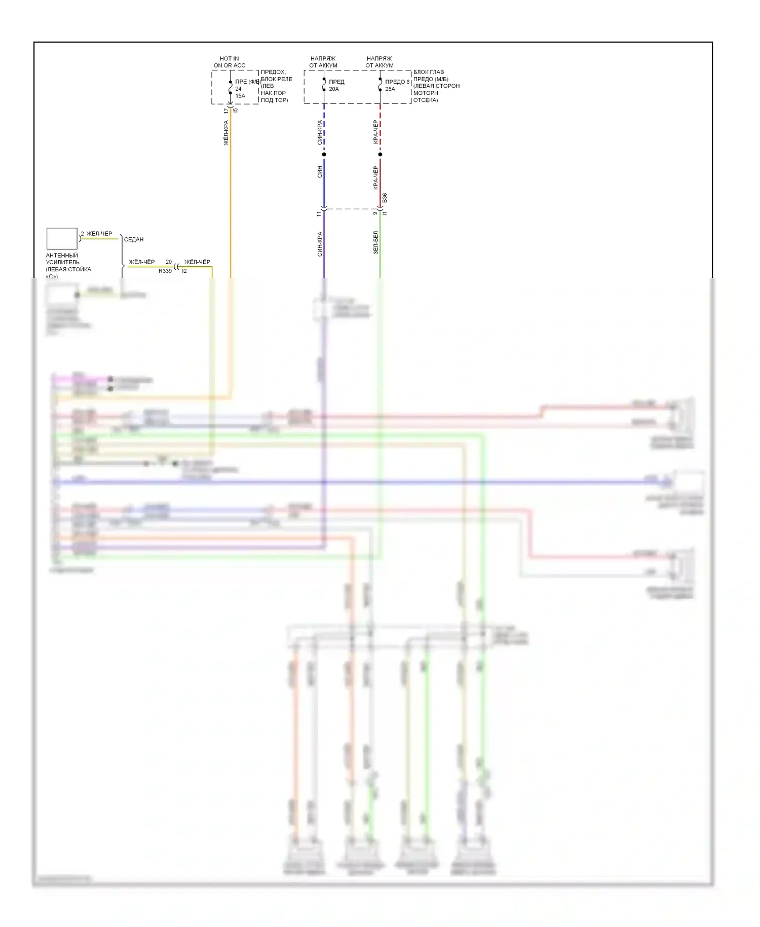 Legacy Subaru BM/BR рестайлинг (2012-2014): Электросхема обеспечения радиосвязи 