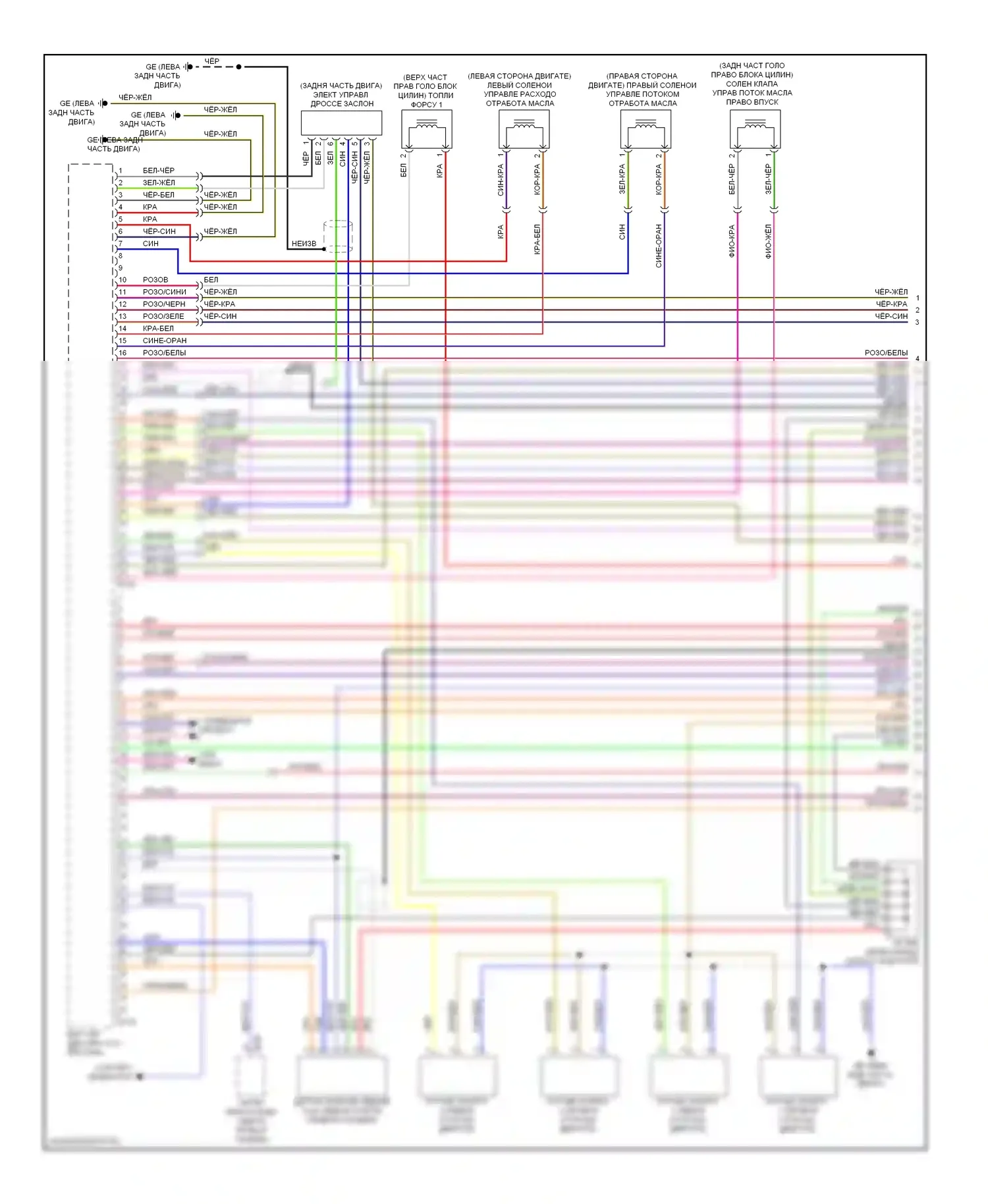 Legacy Subaru BM/BR (2009-2012): Электросхема двигателя 2.5л турбо (1 из 5) 