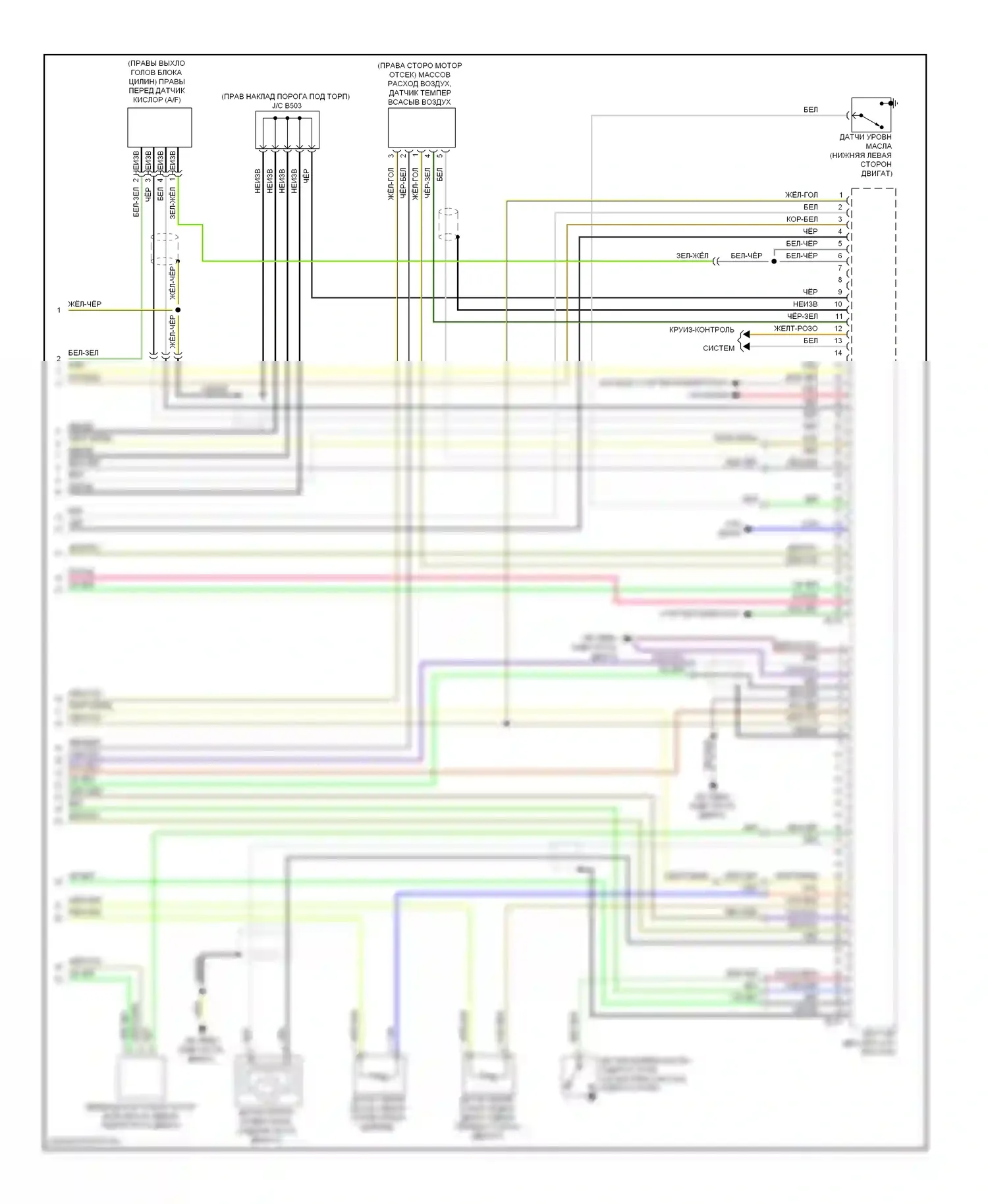 Legacy Subaru BM/BR (2009-2012): Электросхема двигателя 3.6л (5 из 5) 