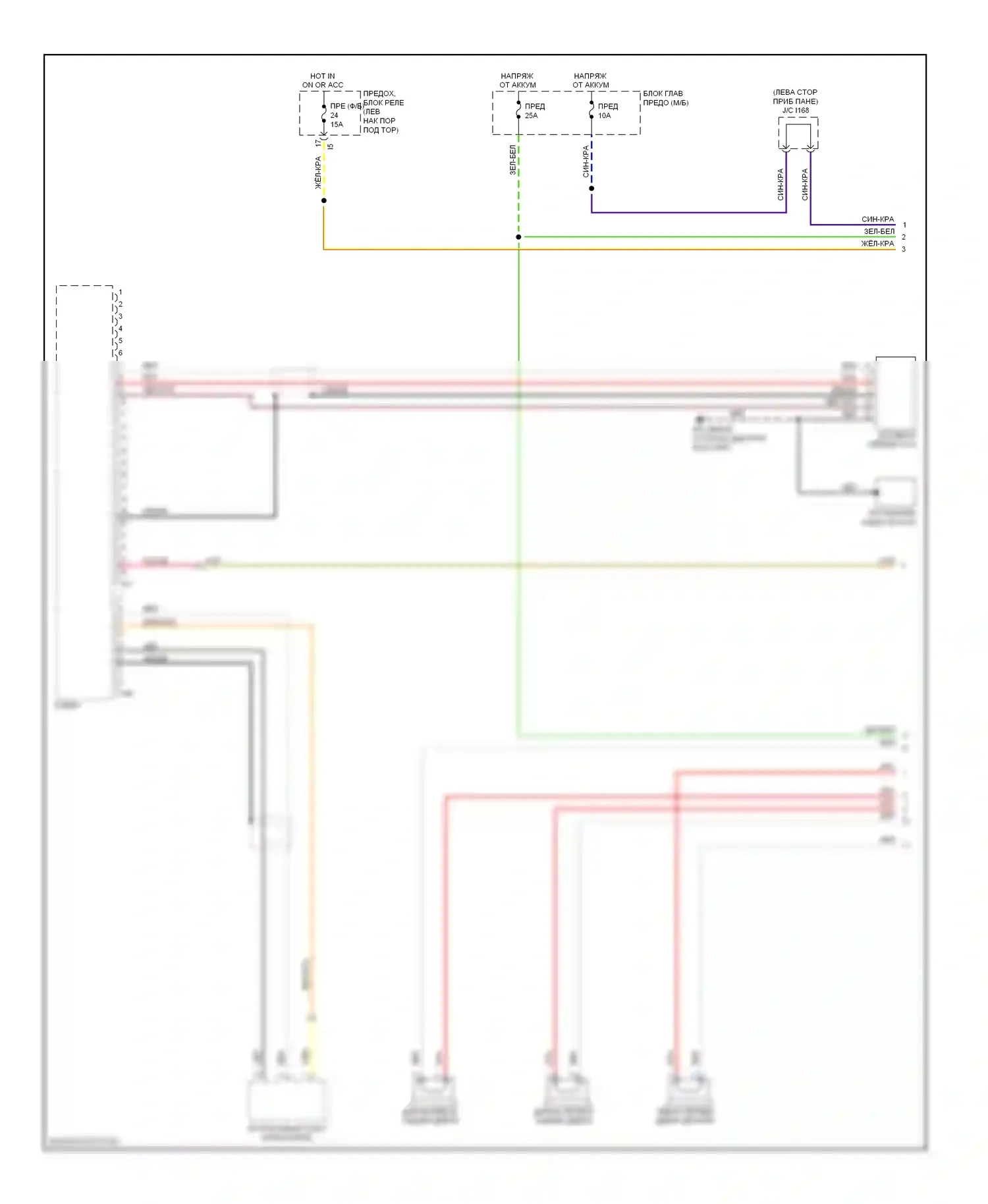 Legacy Subaru BM/BR (2009-2012): Электросхема радиосистемы премиум-класса (1 из 2) 