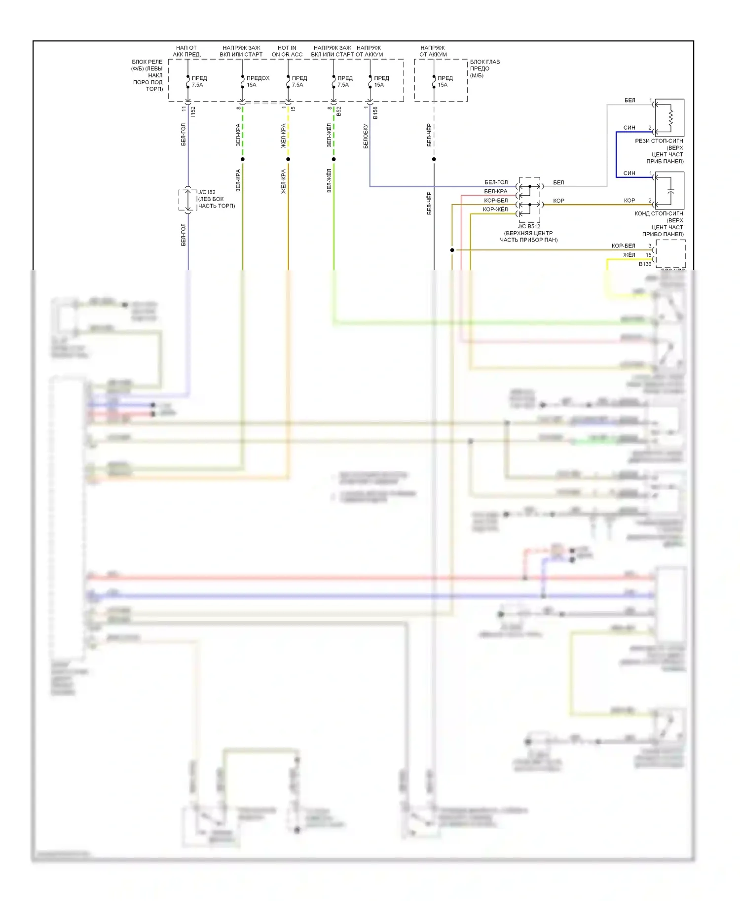 Legacy Subaru BM/BR (2009-2012): 2.5l, электросхема удаленного стартера 
