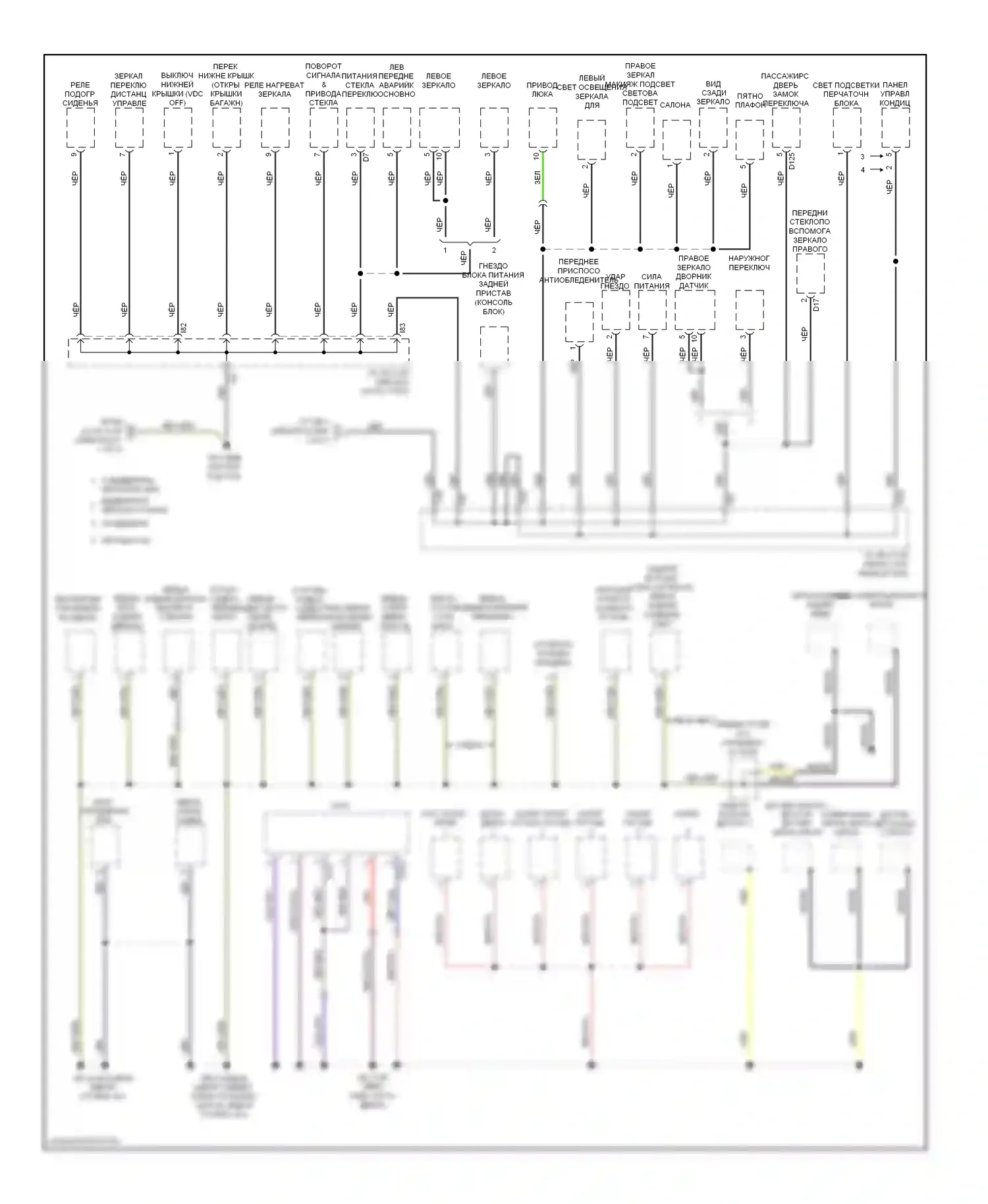 Legacy Subaru BM/BR (2009-2012): Электросхема точек подключения масс (2 из 3) 