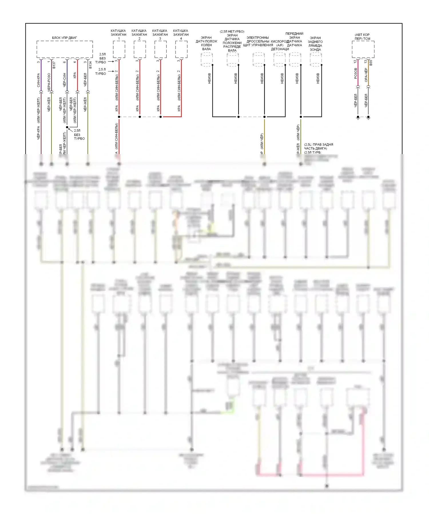 Legacy Subaru BM/BR (2009-2012): Электросхема точек подключения масс (3 из 3) 