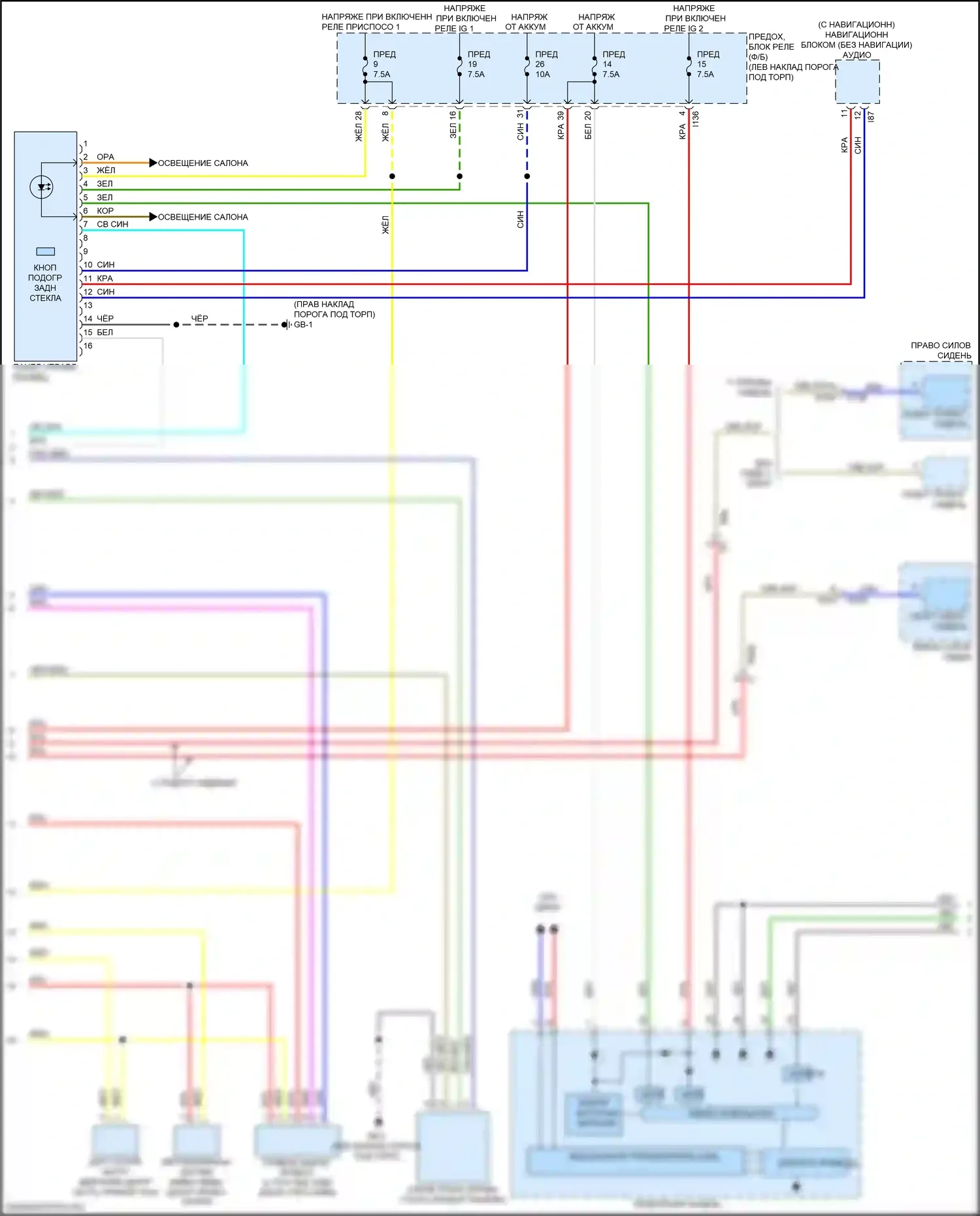 Legacy Subaru BN/BS рестайлинг (2017-2020): 3,6л, электросхема климат контроля (2 из 3) 