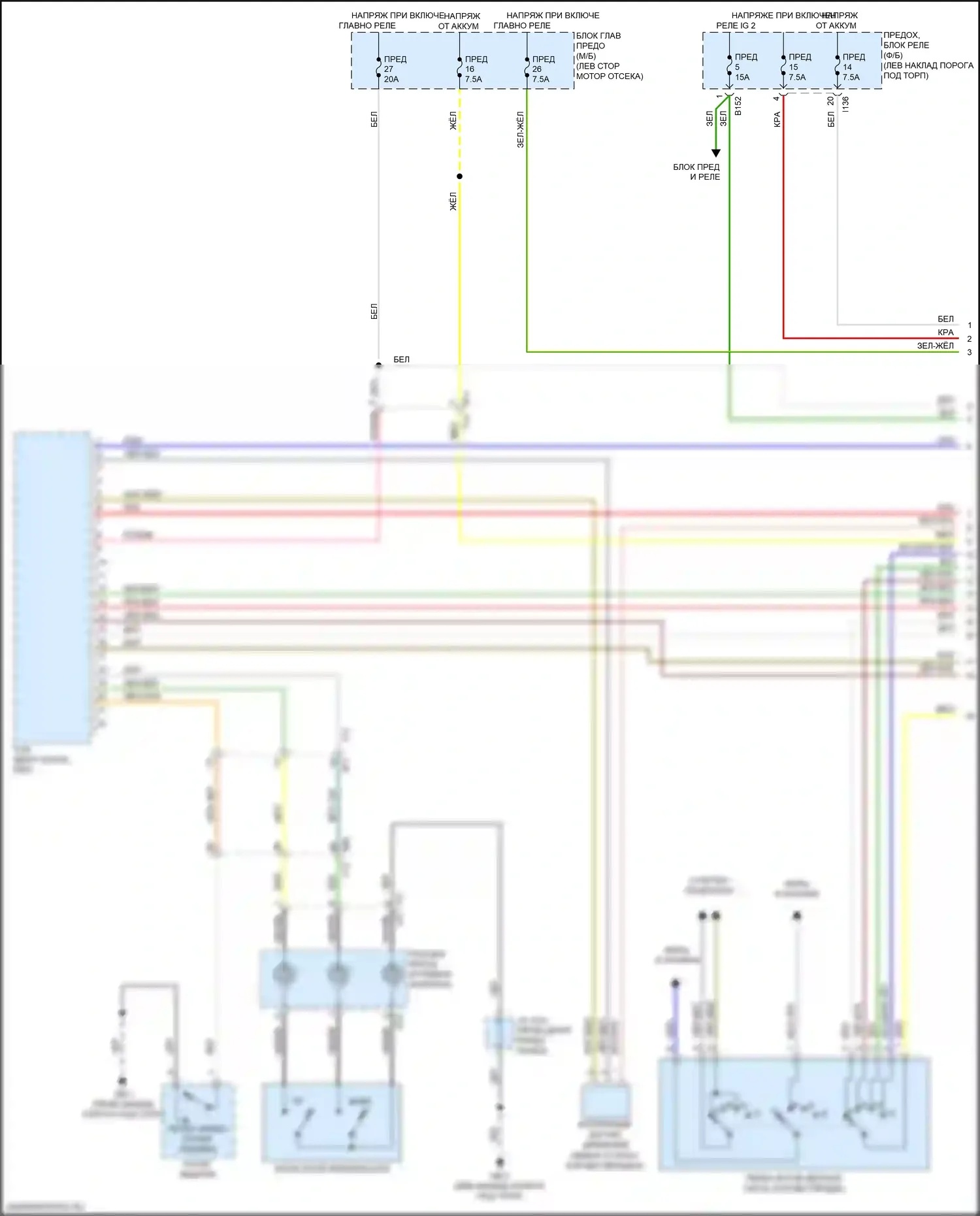 Legacy Subaru BN/BS рестайлинг (2017-2020): 2.5l, электросхема соединений коробки передач (1 из 2) 