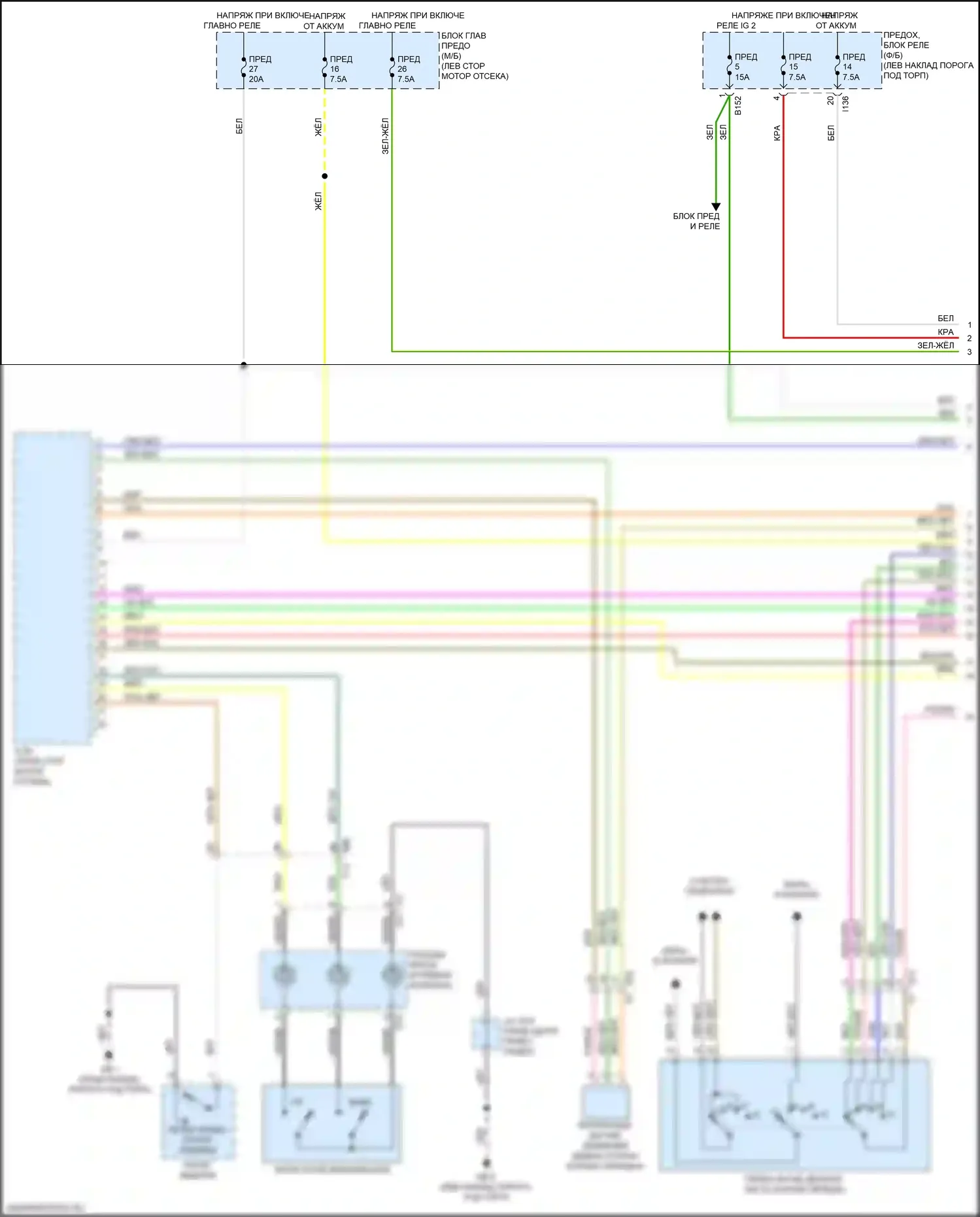Legacy Subaru BN/BS рестайлинг (2017-2020): 3.6l, электросхема соединений коробки передач (1 из 2) 