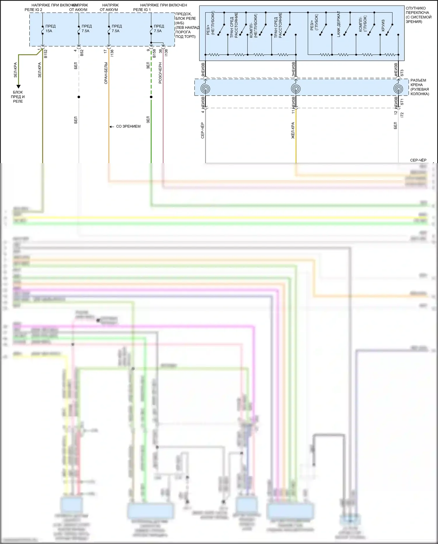 Legacy Subaru BN/BS рестайлинг (2017-2020): Электросхема круиз-контроля (2 из 3) 