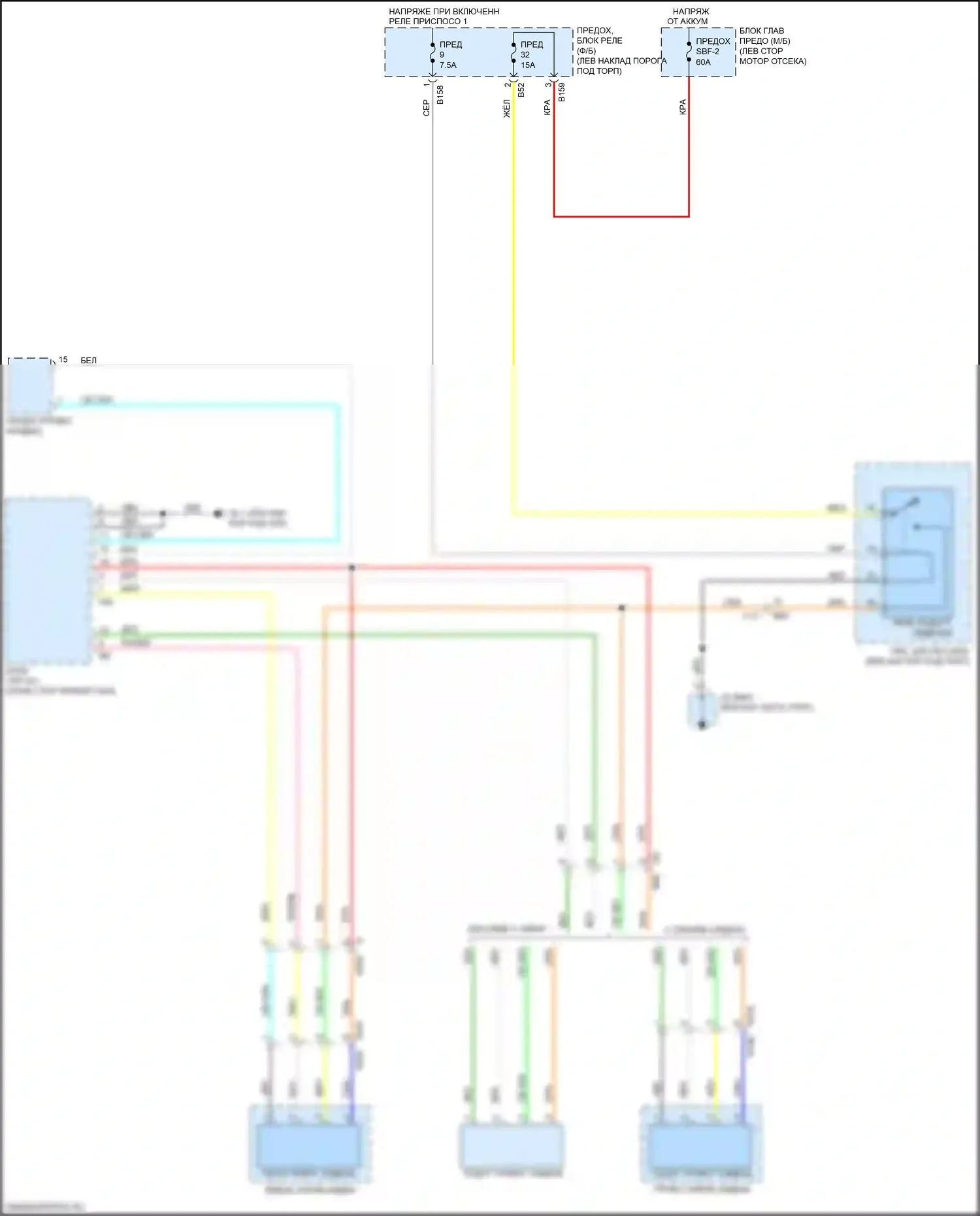 Legacy Subaru BN/BS рестайлинг (2017-2020): Электросхема передних обогреваемых сидений 