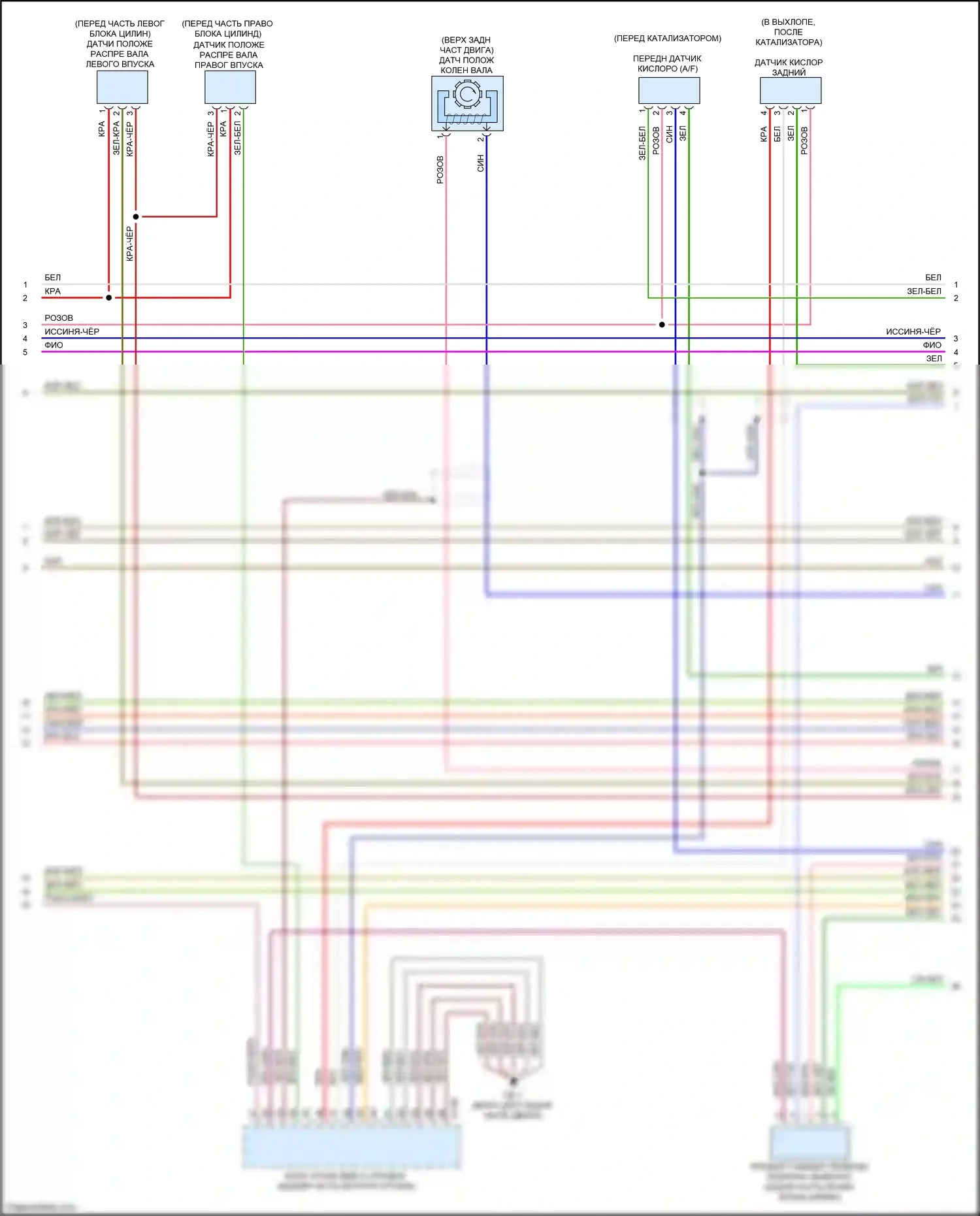 Legacy Subaru BN/BS (2014-2017): Электросхема двигателя 2.5l (4 из 5) 