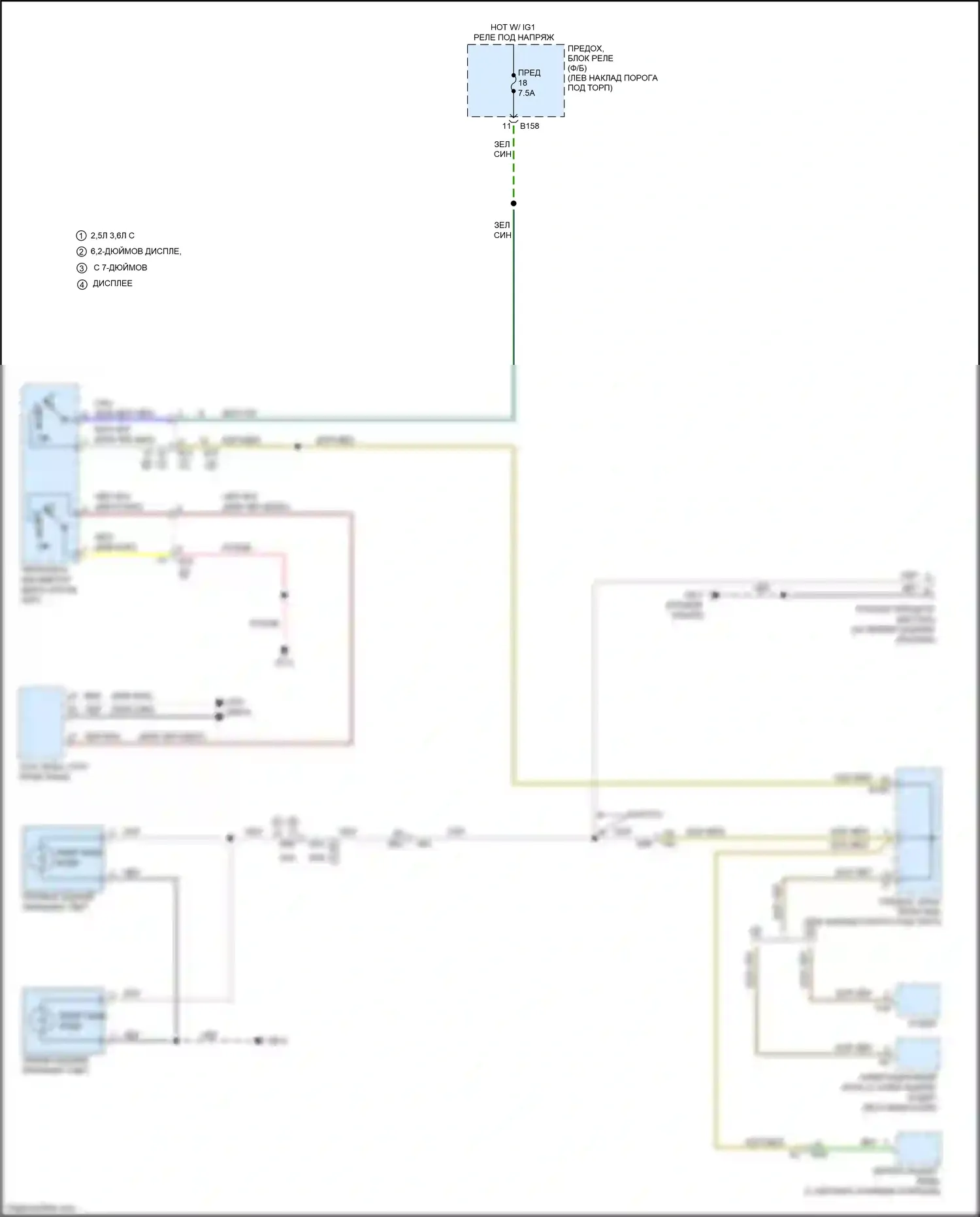 Legacy Subaru BN/BS (2014-2017): Электросхема фонарей заднего хода 