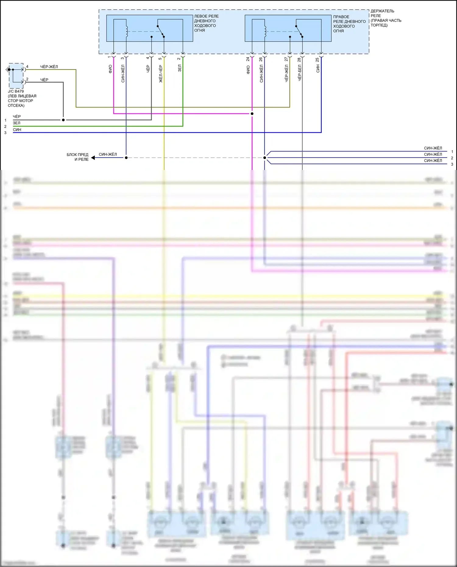 Legacy Subaru BN/BS (2014-2017): Электросхема фар (2 из 3) 