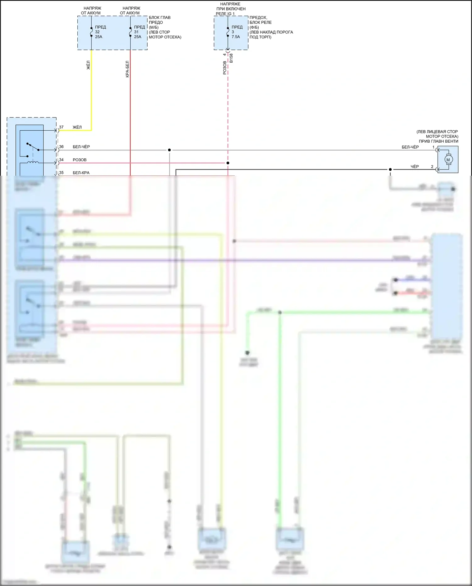 Legacy Subaru BN/BS (2014-2017): 2.5л, электросхема климат контроля (3 из 3) 