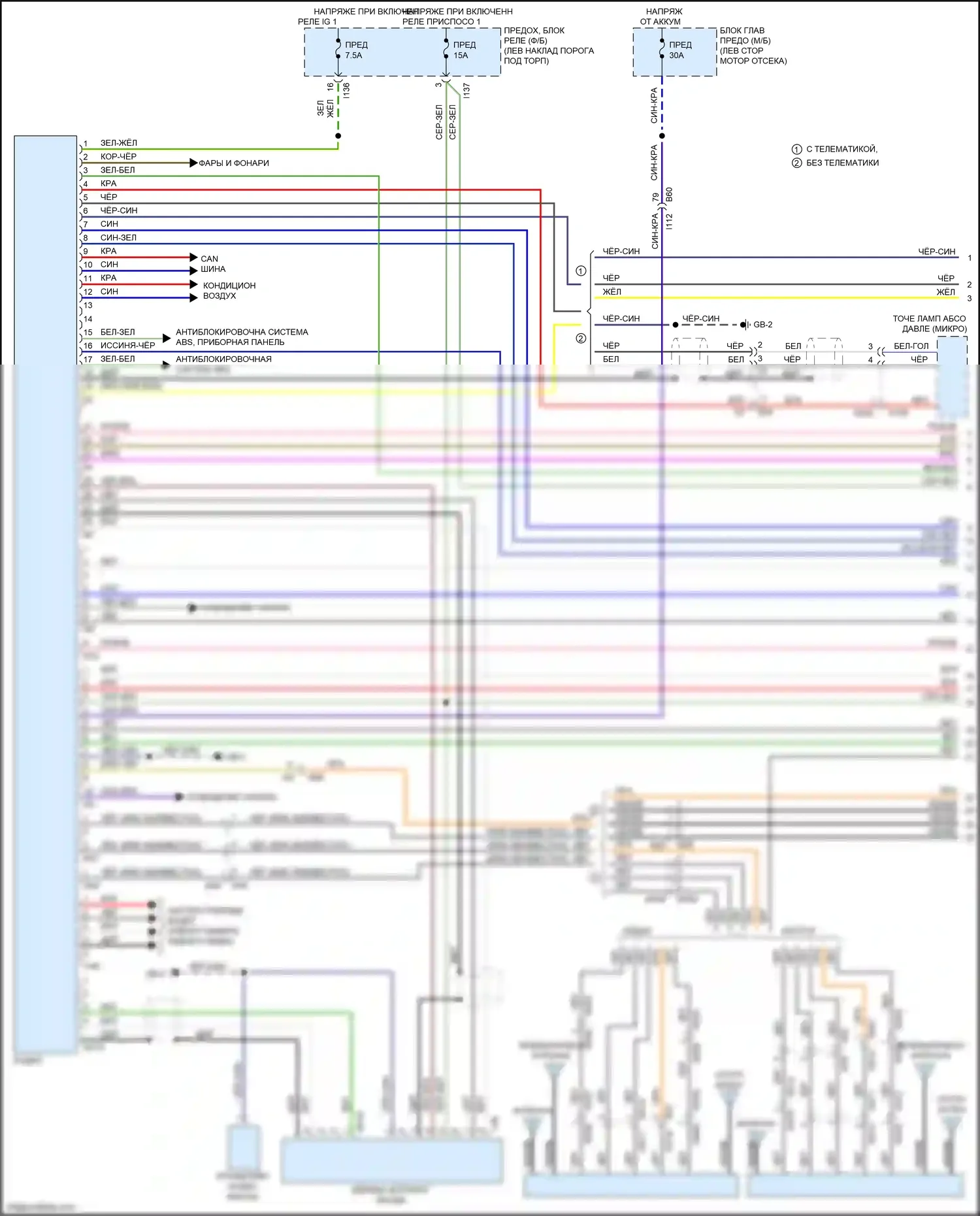 Legacy Subaru BN/BS (2014-2017): Радиосхема, без навигации, с дисплеем 7 дюймов, с усилителем (1 из 5) 