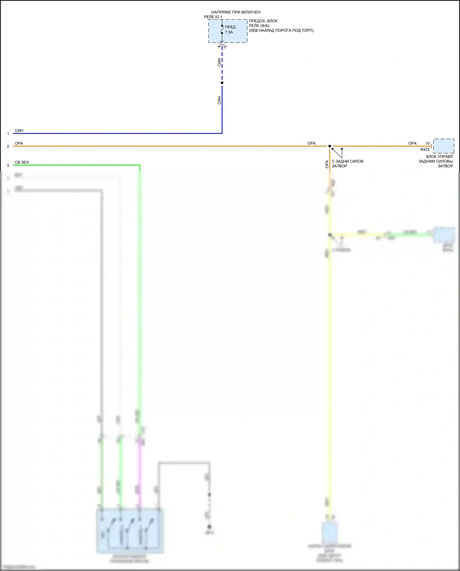 Legacy Subaru BN/BS (2014-2017): Электросхема систем памяти (2 из 2) 