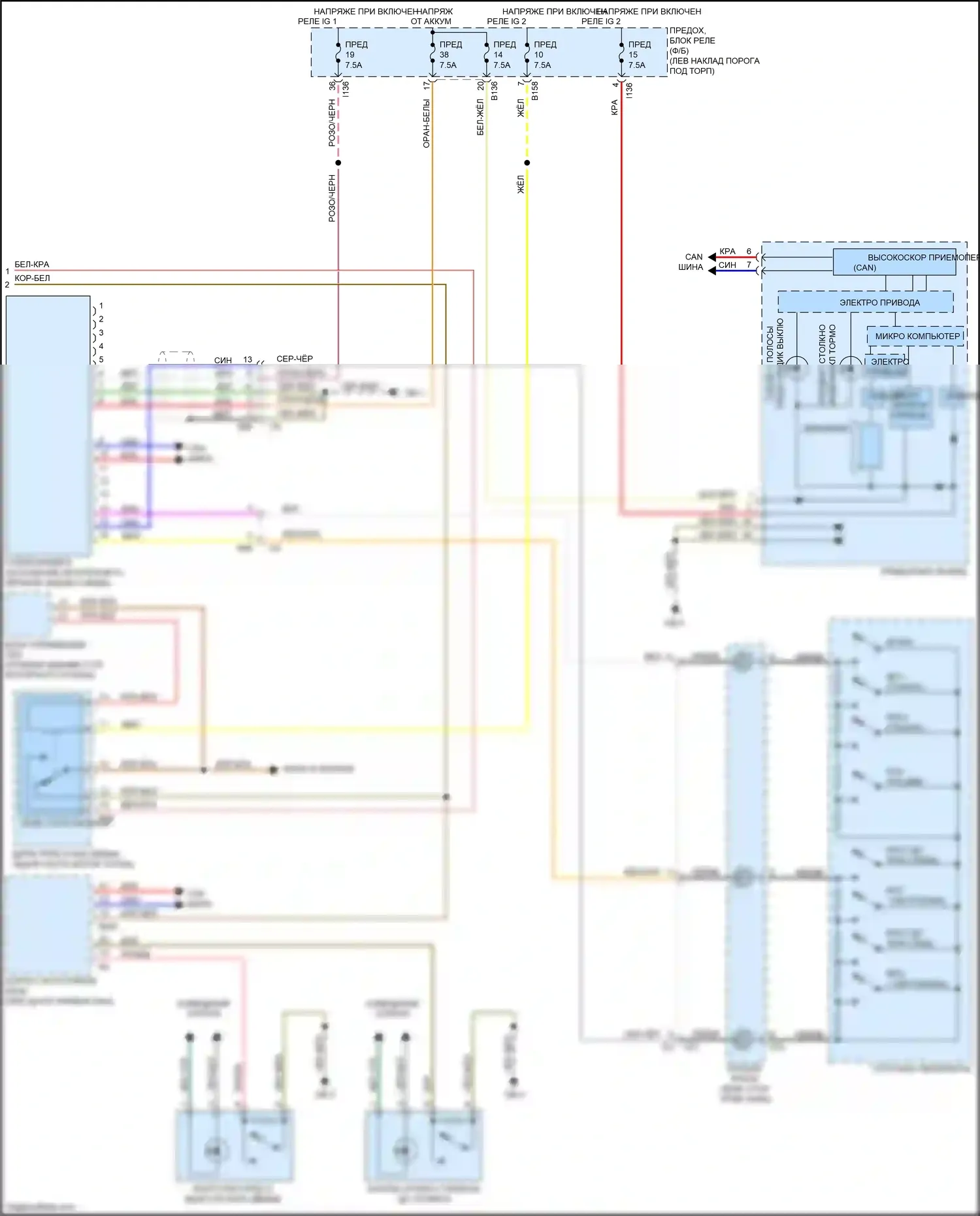 Legacy Subaru BN/BS (2014-2017): Электросхема зрения (2 из 2) 