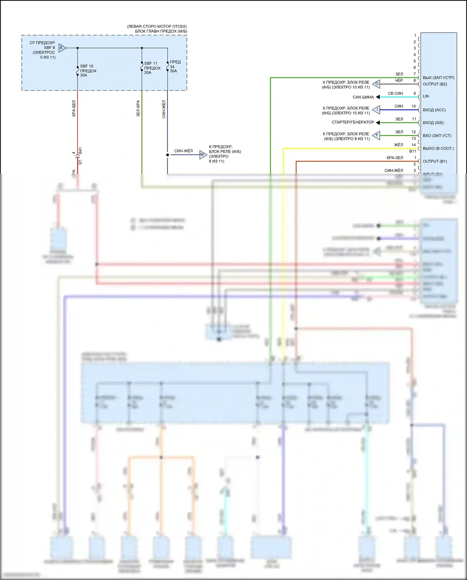 Legacy Subaru BW (2019-2024): Электросхема блока предохранителей реле (11 из 11) 