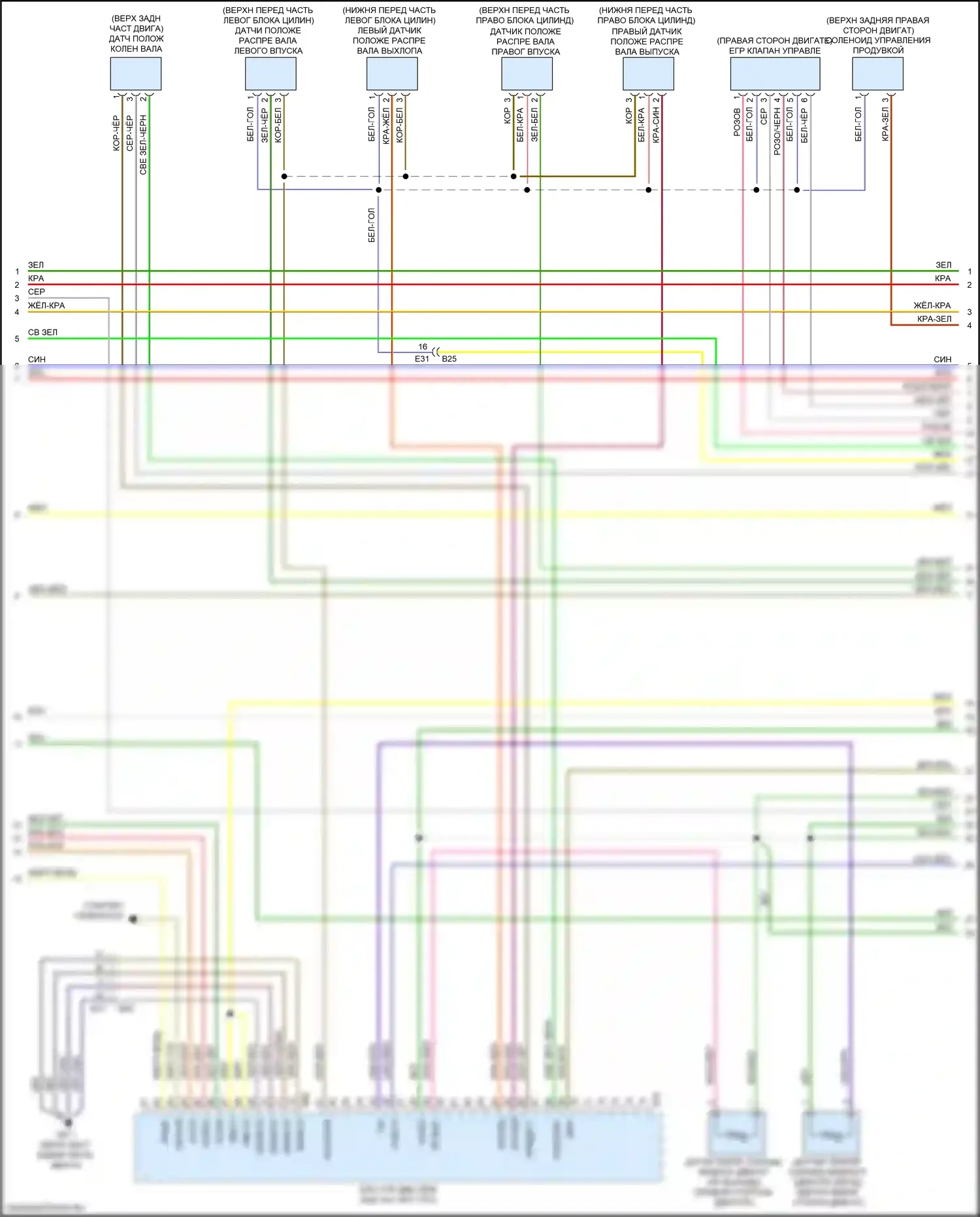 Legacy Subaru BW (2019-2024): Электросхема двигателя 2.5l (2 из 5) 