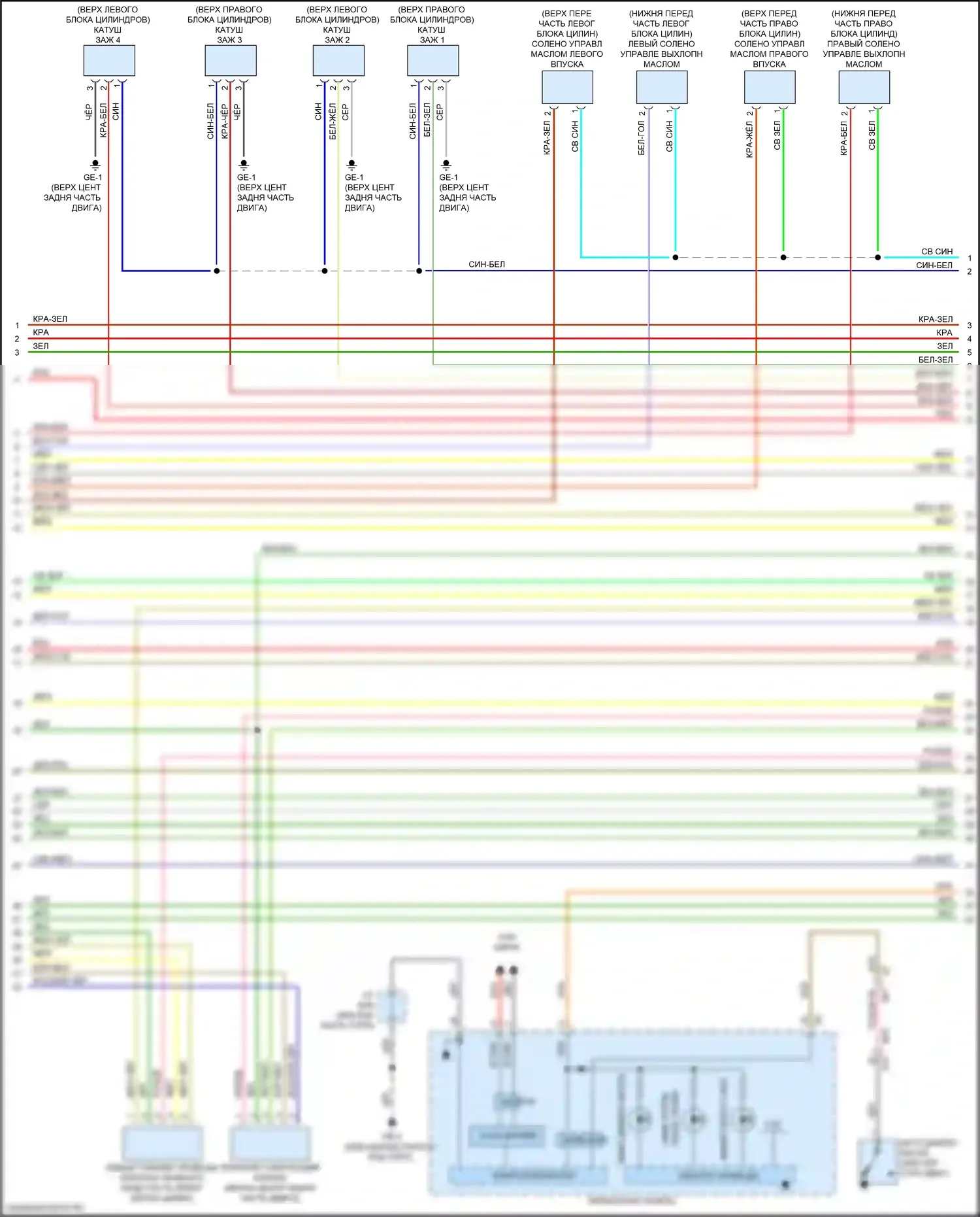 Legacy Subaru BW (2019-2024): Электросхема двигателя 2.5l (4 из 5) 