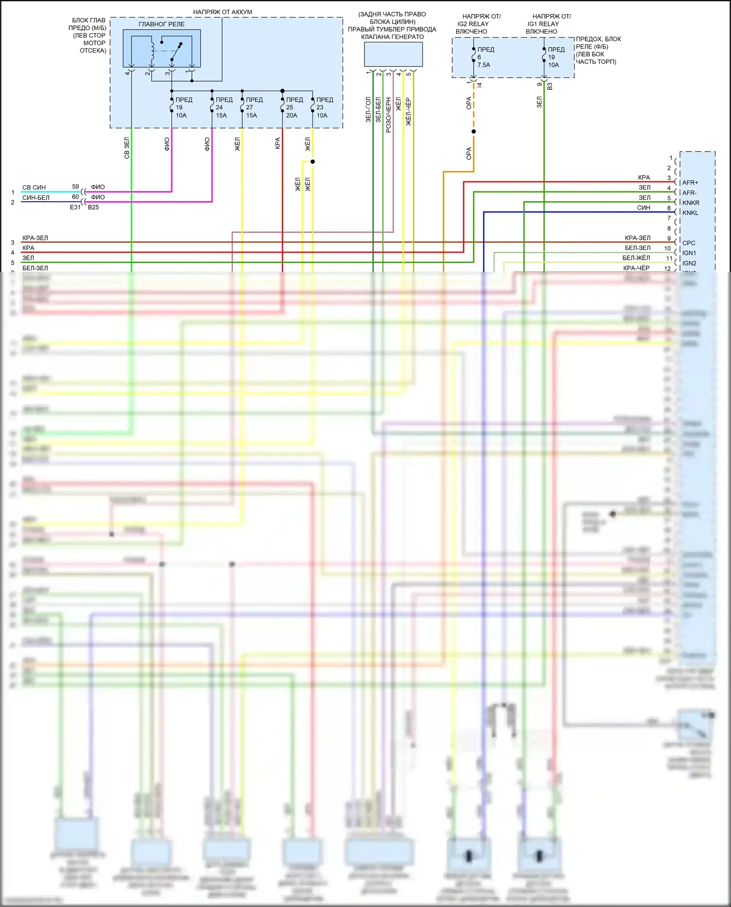 Legacy Subaru BW (2019-2024): Электросхема двигателя 2.5l (5 из 5) 