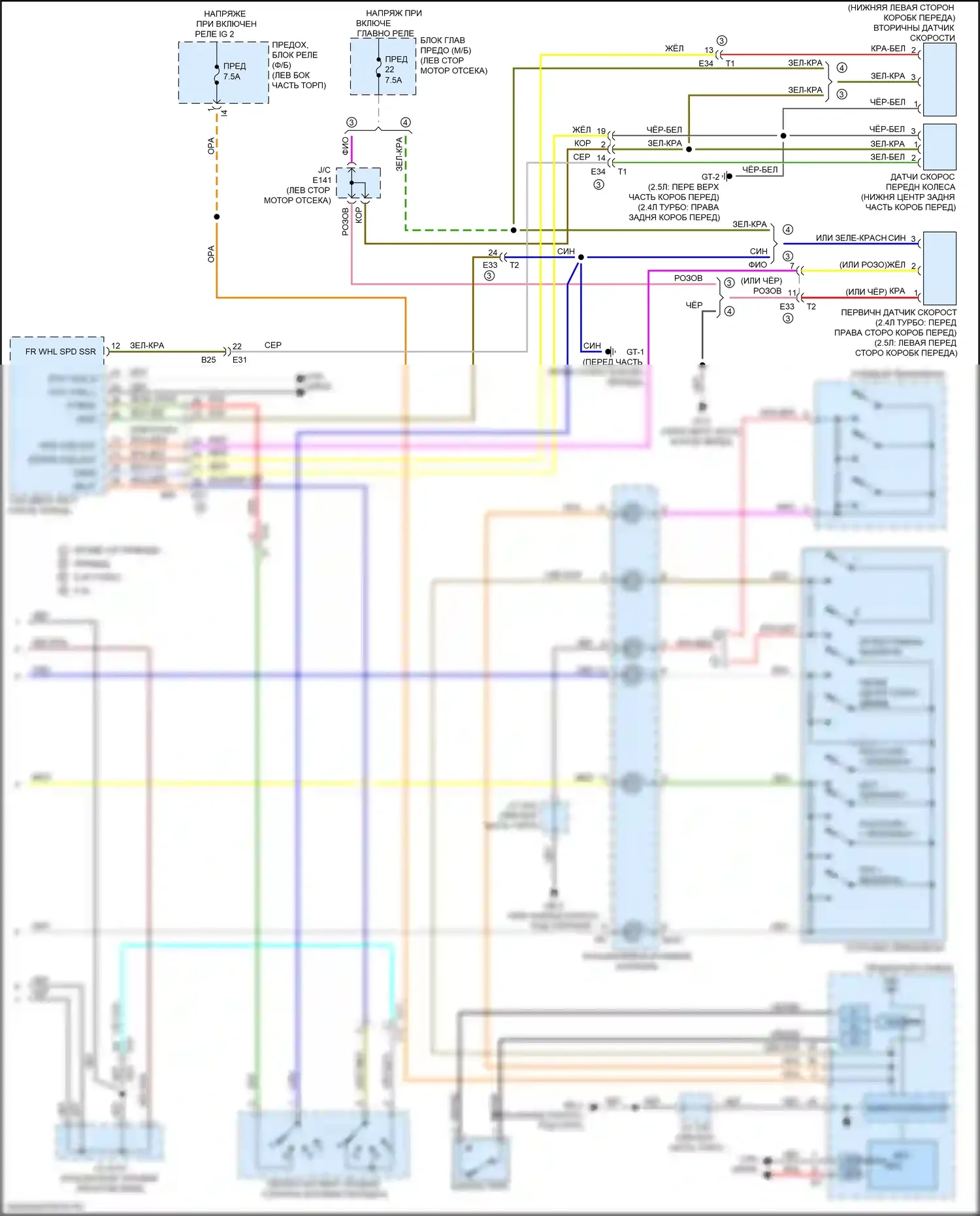 Legacy Subaru BW (2019-2024): Электросхема круиз-контроля (2 из 2) 