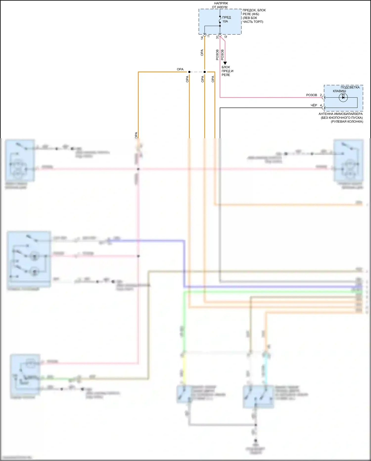 Legacy Subaru BW (2019-2024): Электросхема освещения салона (1 из 3) 