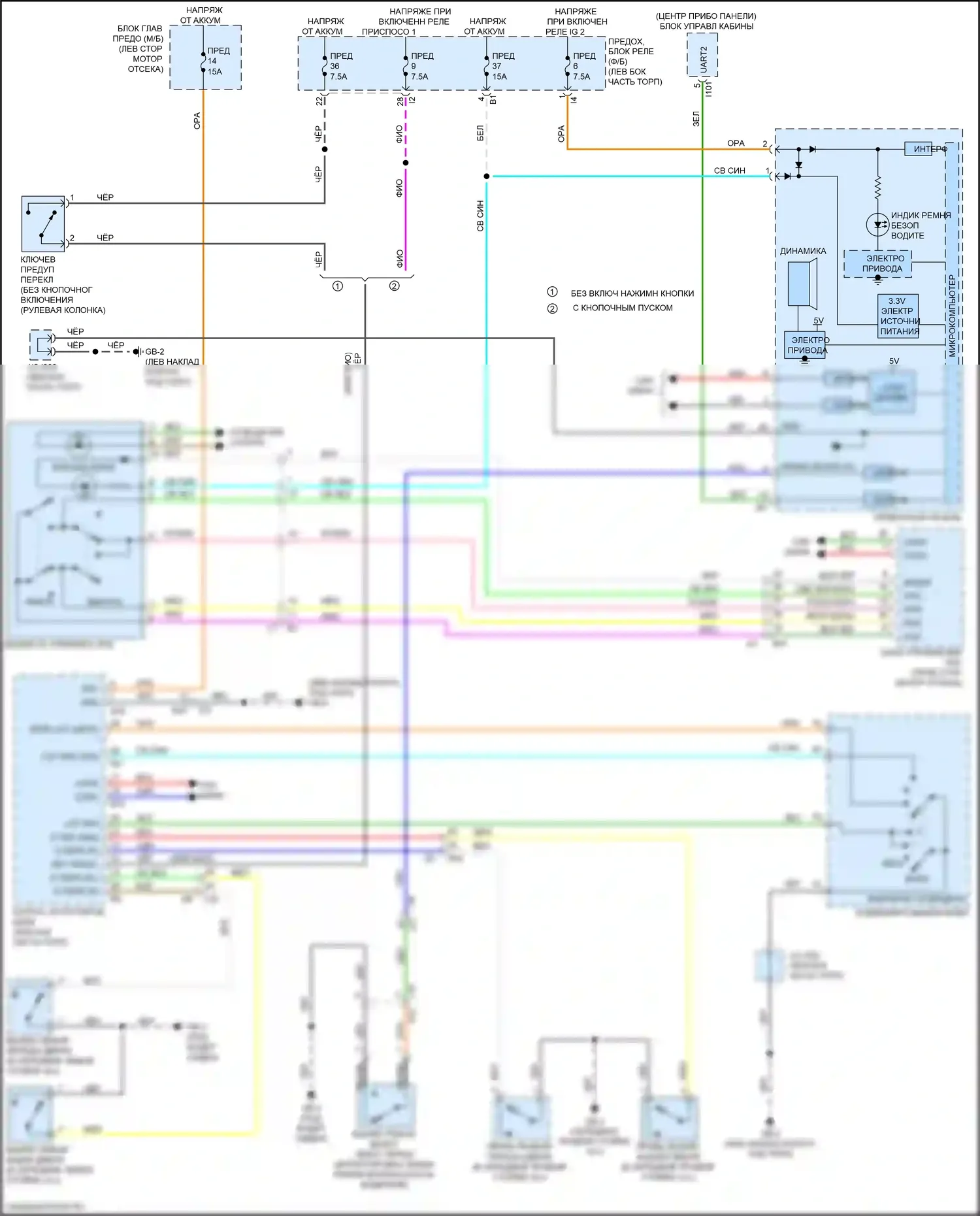 Legacy Subaru BW (2019-2024): Электросхема утора 