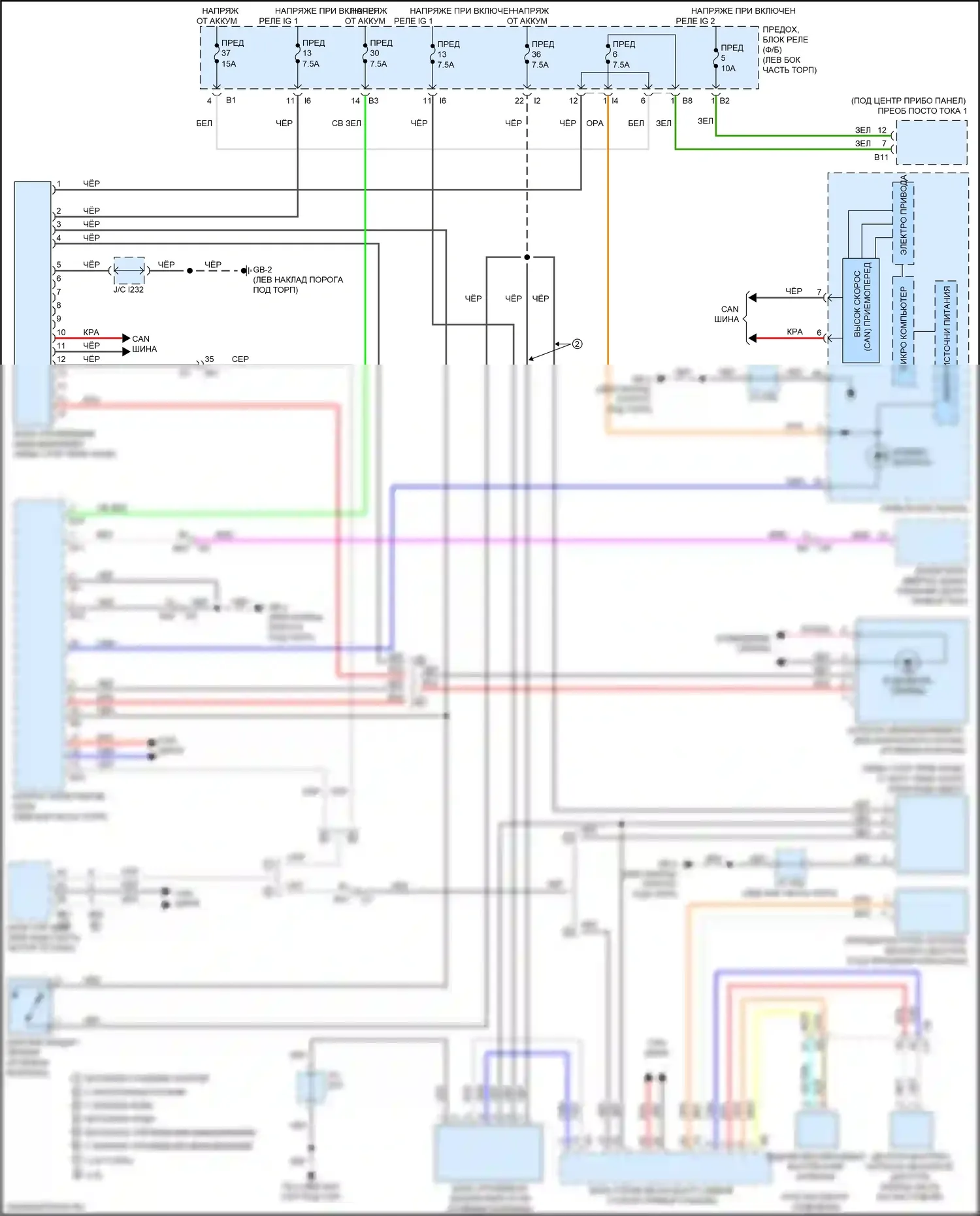 Legacy Subaru BW (2019-2024): Электросхема иммобилайзера 