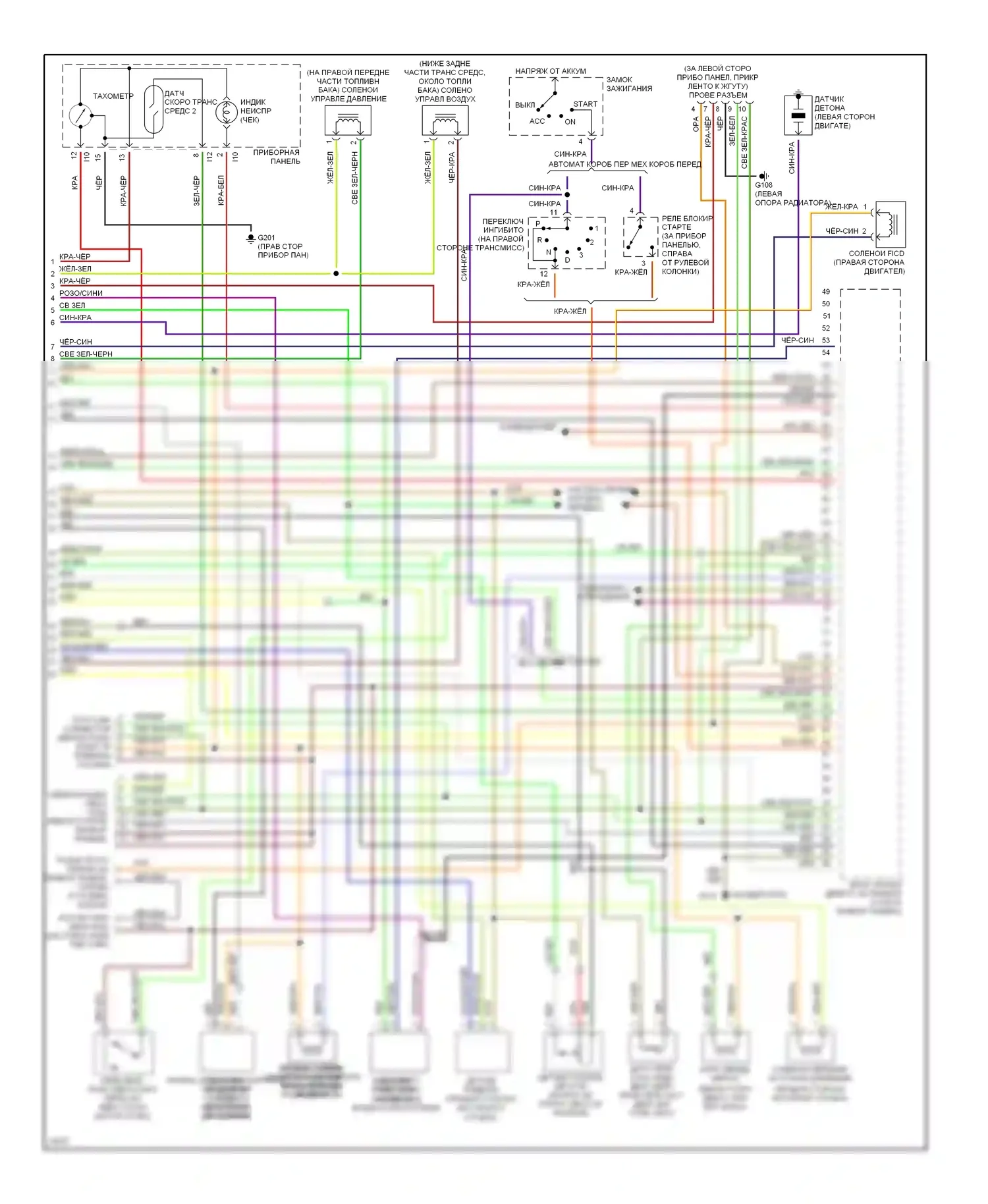 Outback Subaru BG (1994-1999): Электросхема двигателя 1.8ls (2 из 2) 