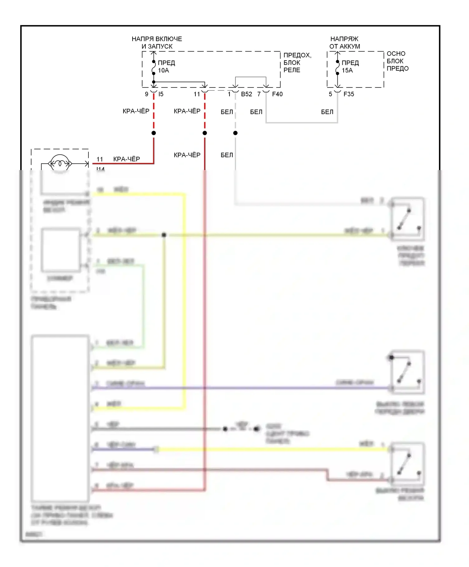 Outback Subaru BG (1994-1999): Электросхемы системы оповещения 