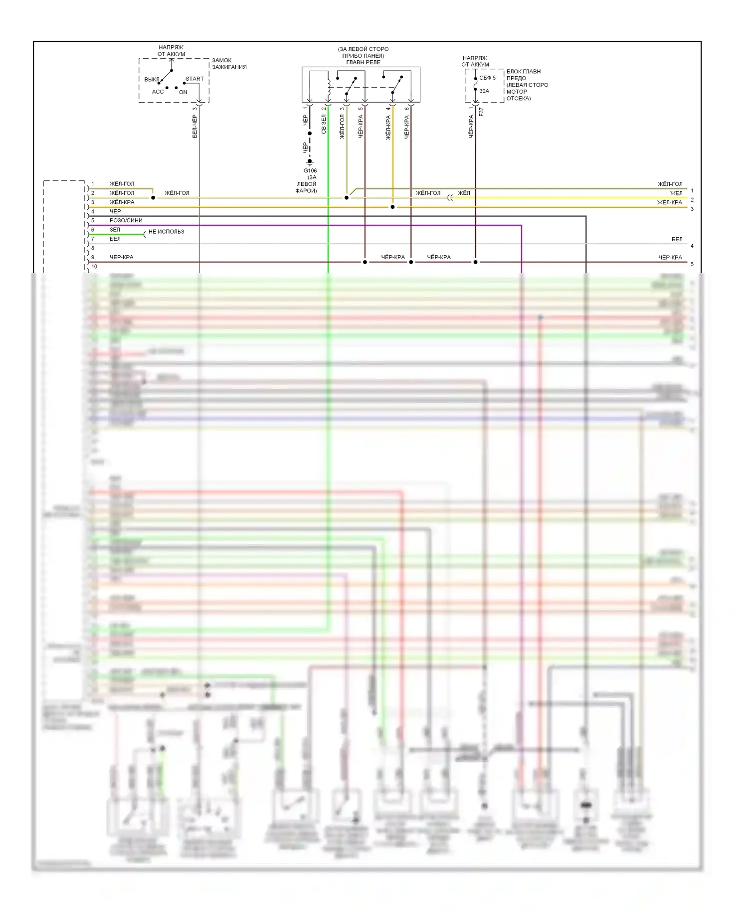 Outback Subaru BH (1999-2003): Электросхема двигателя 2.2ls (1 из 3) 