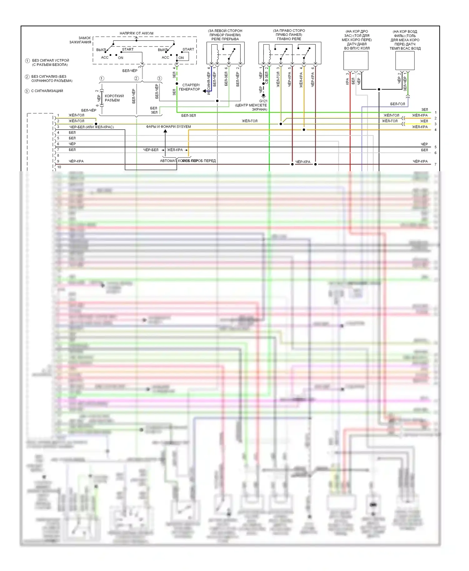 Outback Subaru BH (1999-2003): Электросхема двигателя 2.5ls (1 из 3) 