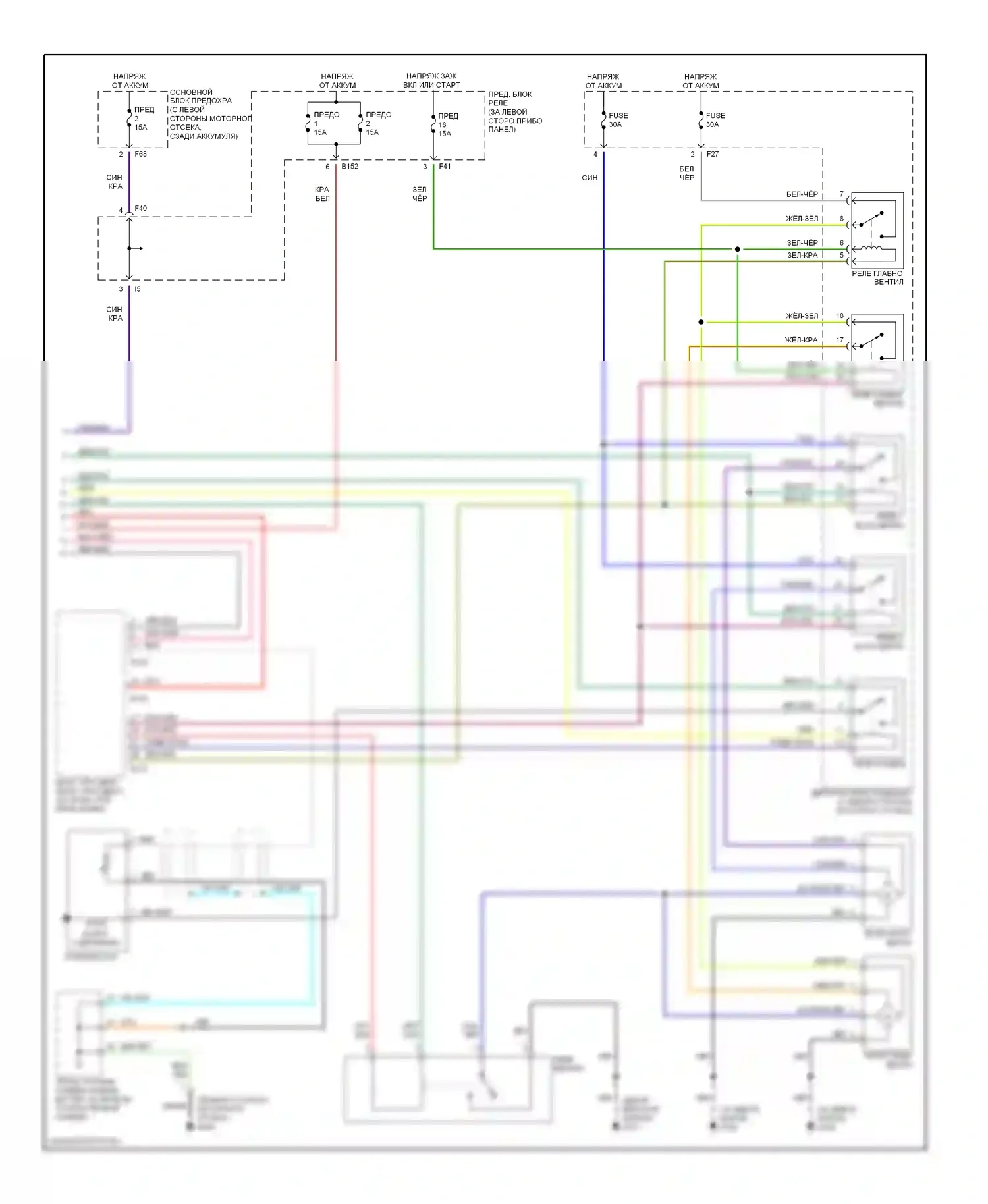 Outback Subaru BH (1999-2003): Электросхема климат контроля (2 из 2) 