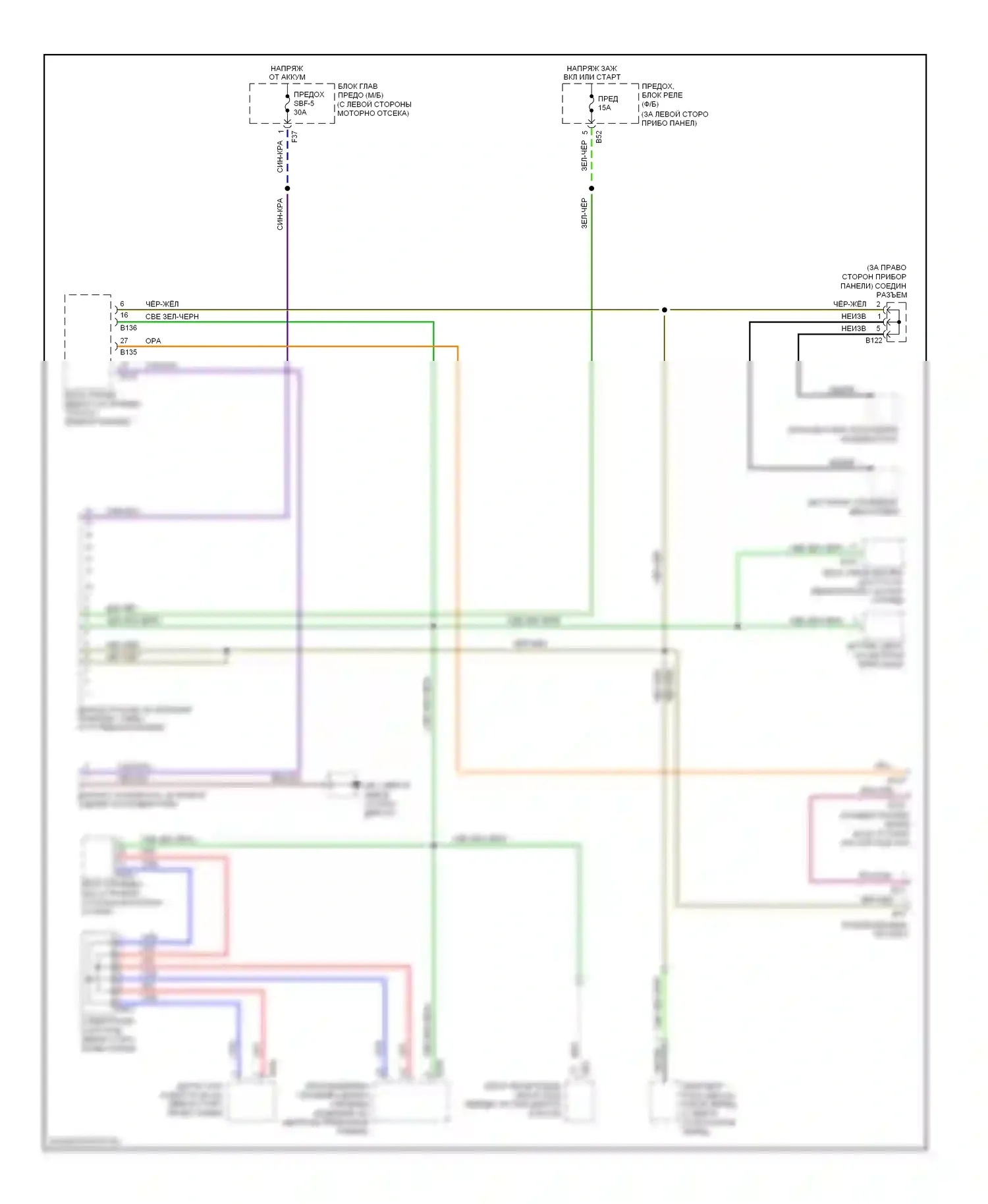 Outback Subaru BP рестайлинг (2006-2009): 2,5л турбо, can шина электросхема соединений 