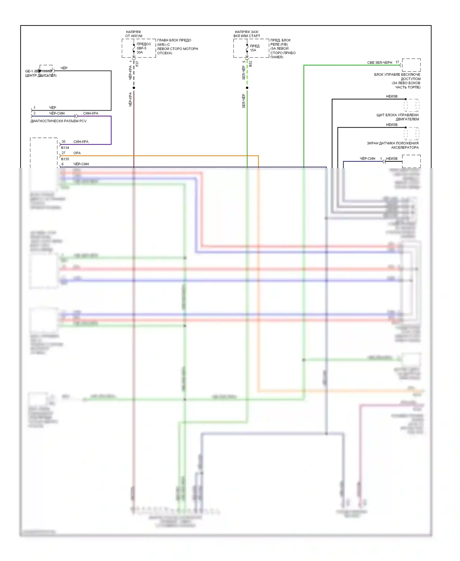 Outback Subaru BP рестайлинг (2006-2009): 2,5l, can шина электросхема 