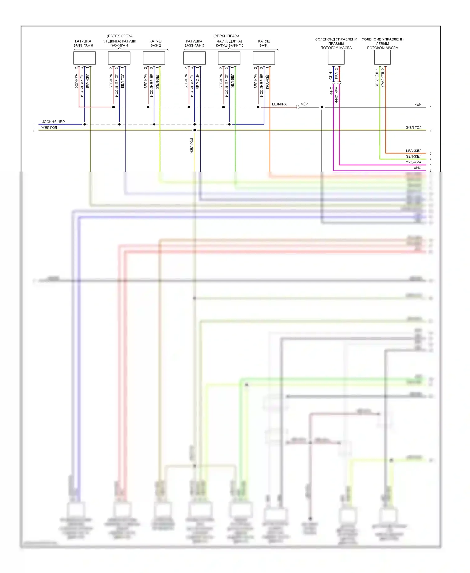 Outback Subaru BP рестайлинг (2006-2009): Электросхема двигателя 3.0l (4 из 5) 