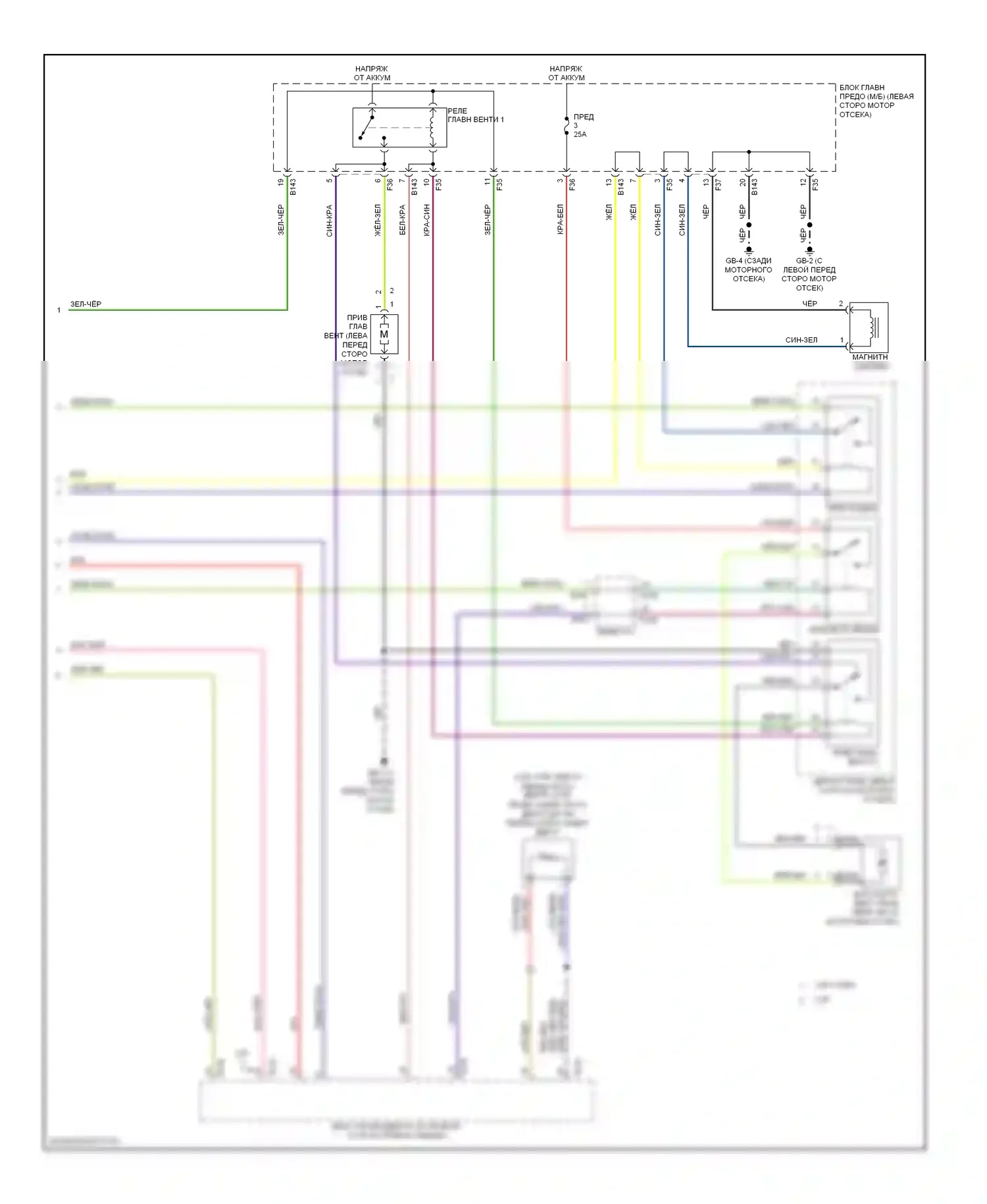 Outback Subaru BP рестайлинг (2006-2009): 2.5л, электросхема климат контроля (3 из 3) 