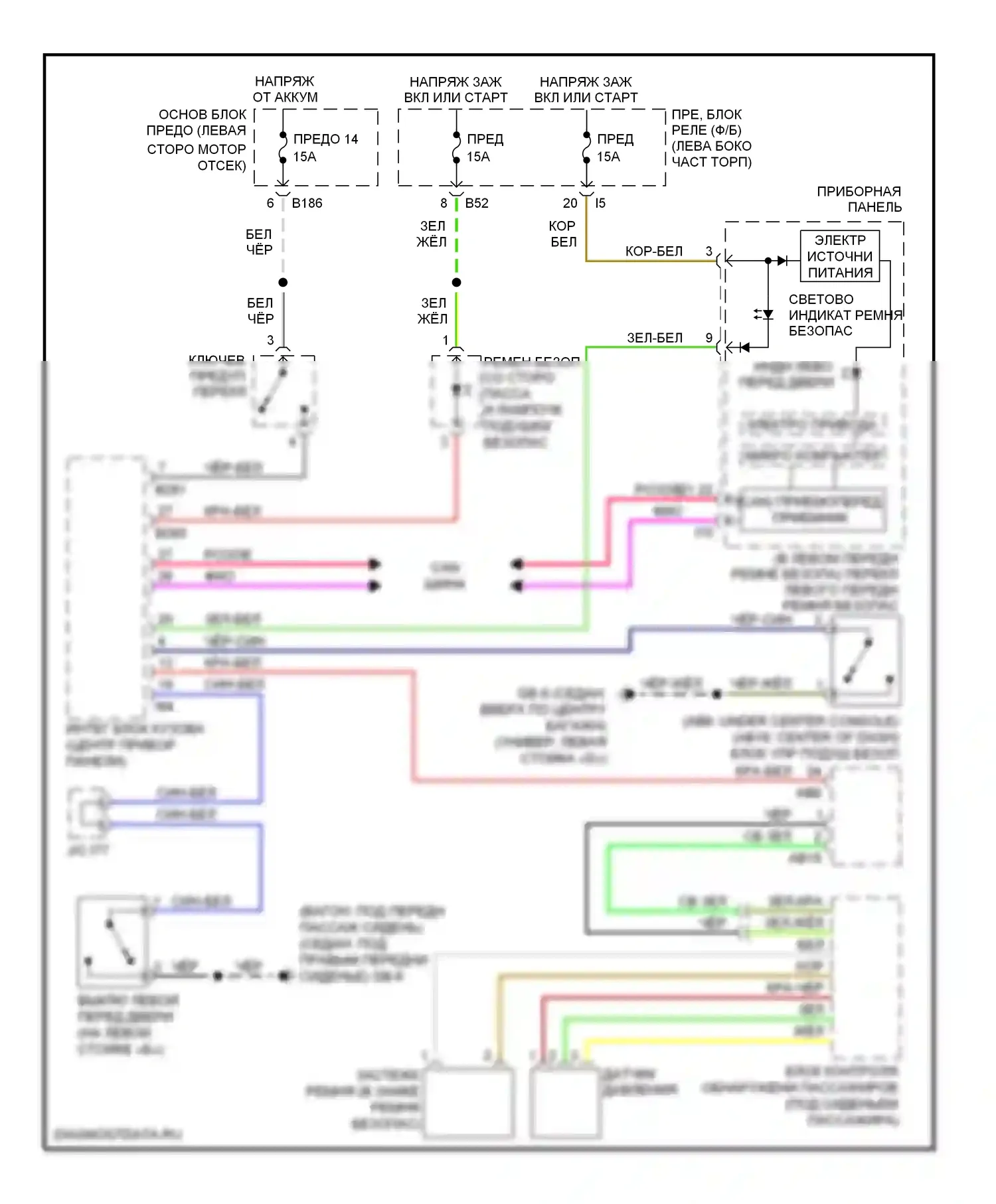 Outback Subaru BP рестайлинг (2006-2009): Электросхема утора 