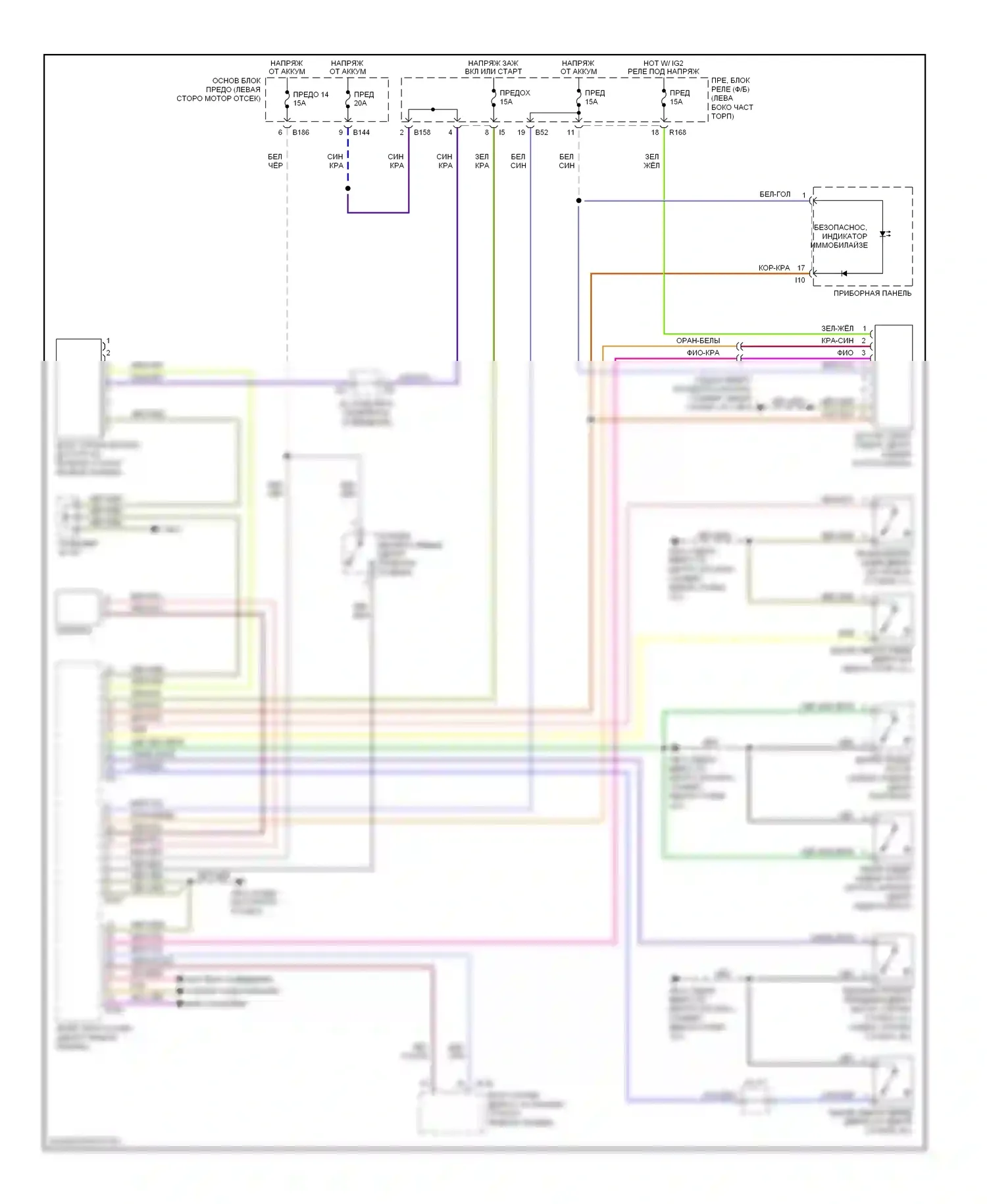 Outback Subaru BP рестайлинг (2006-2009): Сигнализации электросхема 