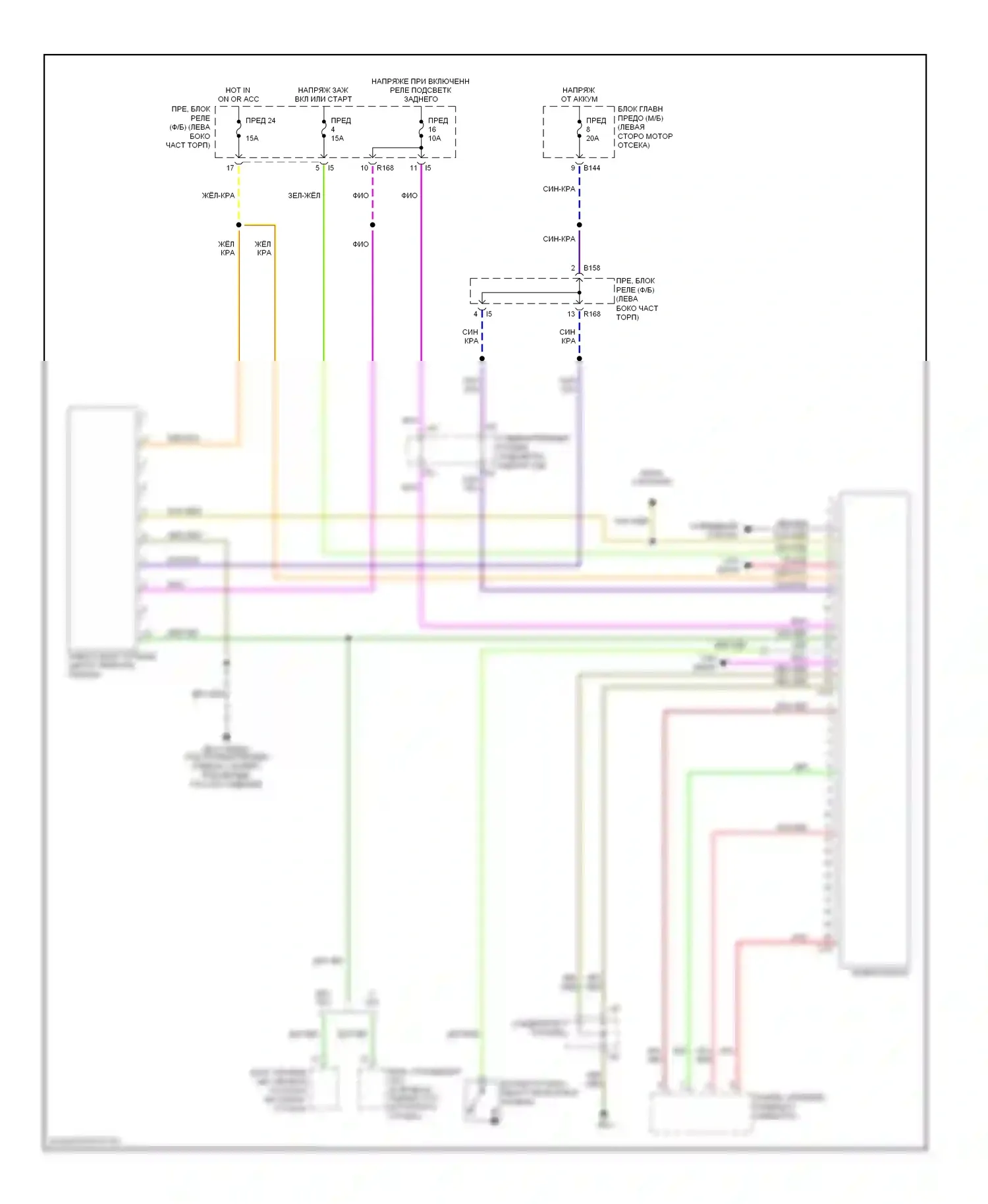 Outback Subaru BP рестайлинг (2006-2009): Электросхема навигации 
