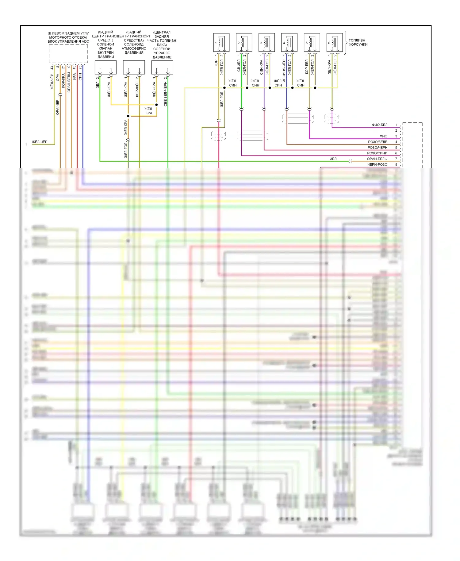 Outback Subaru BP (2003-2006): Электросхема двигателя 3.0l (4 из 4) 