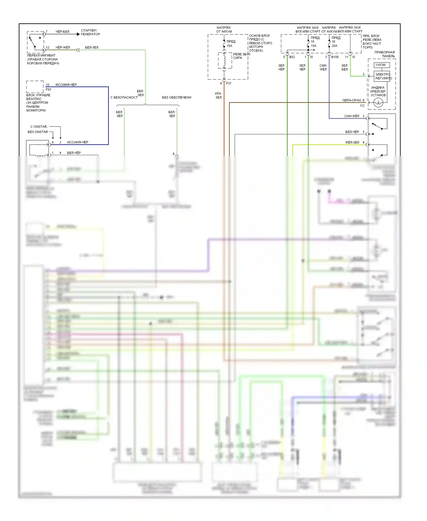 Outback Subaru BP (2003-2006): 3,0л, электросхема круиз-контроля 