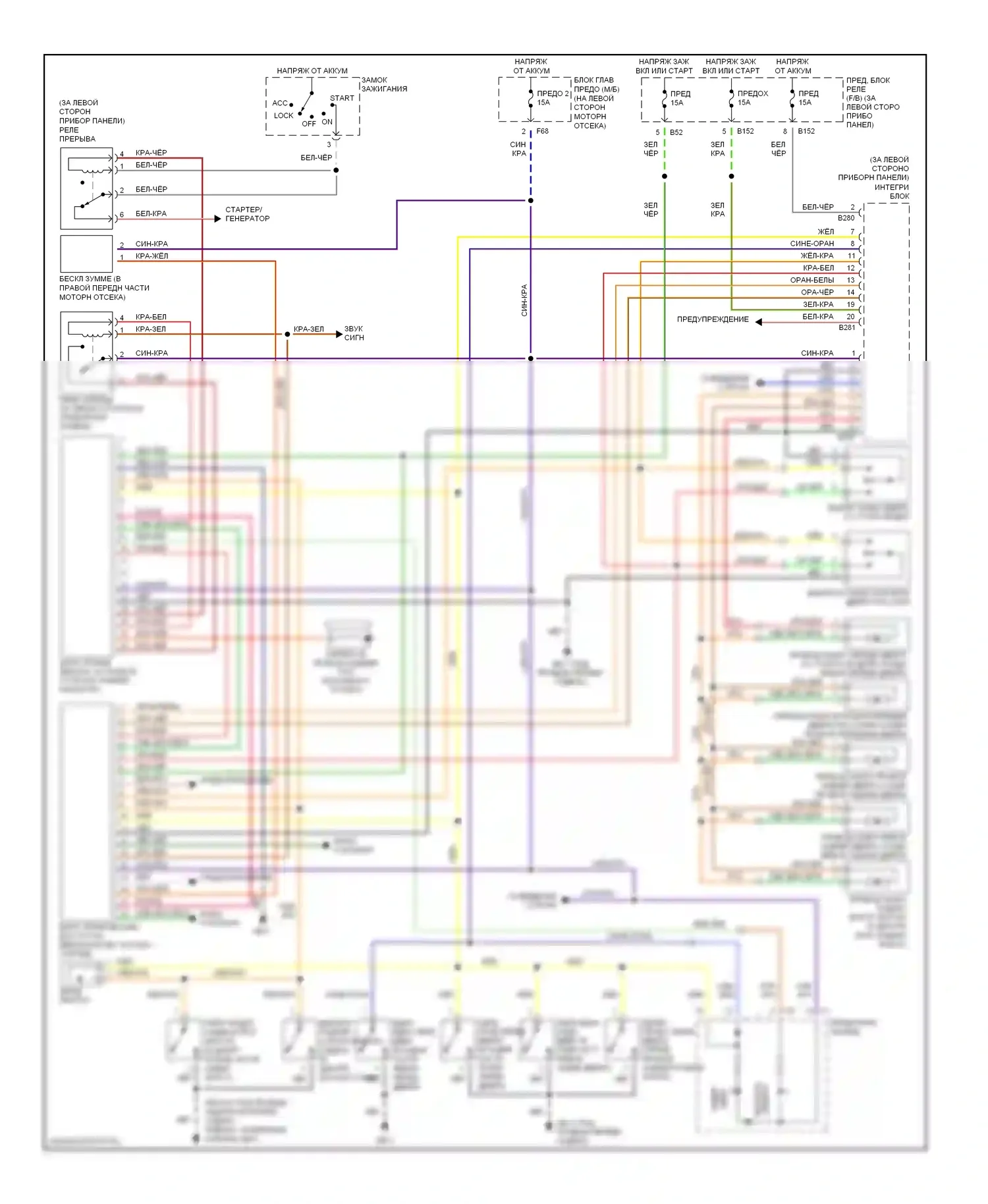 Outback Subaru BP (2003-2006): Электросхема центрального замка 