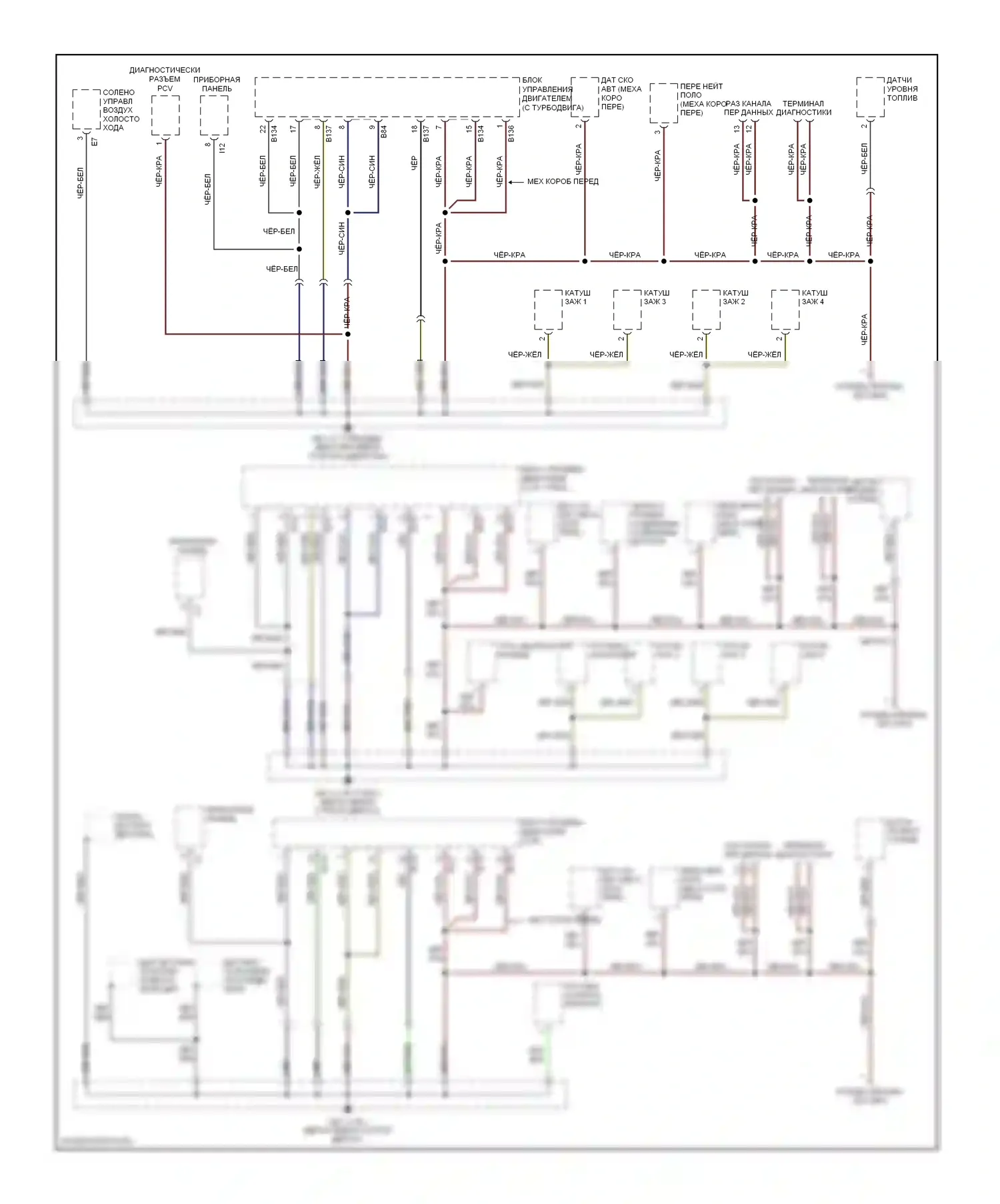Outback Subaru BP (2003-2006): Электросхема точек подключения масс (3 из 3) 