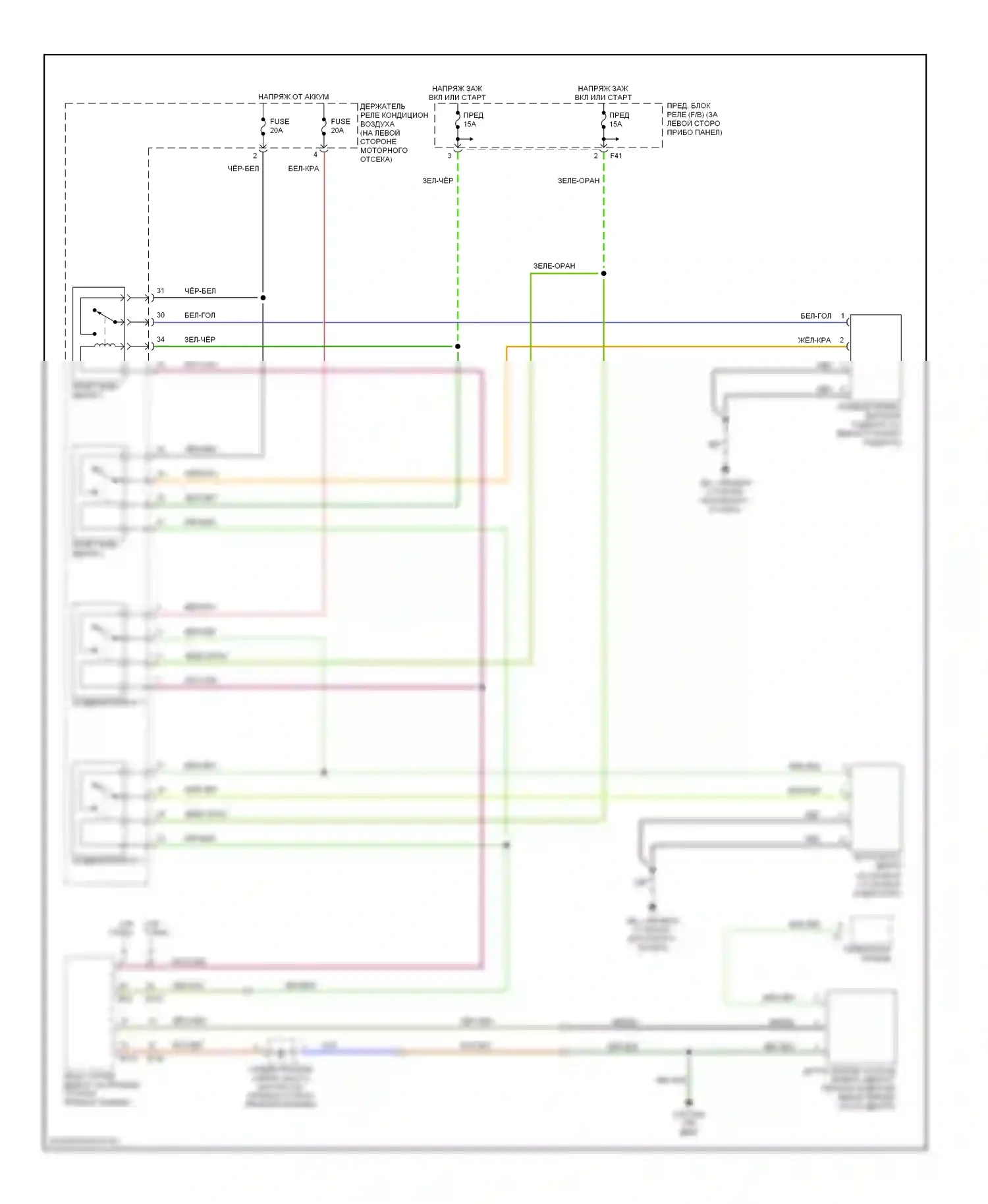 Outback Subaru BP (2003-2006): 2,0л турбо, электросхема вентилятора охлаждения 