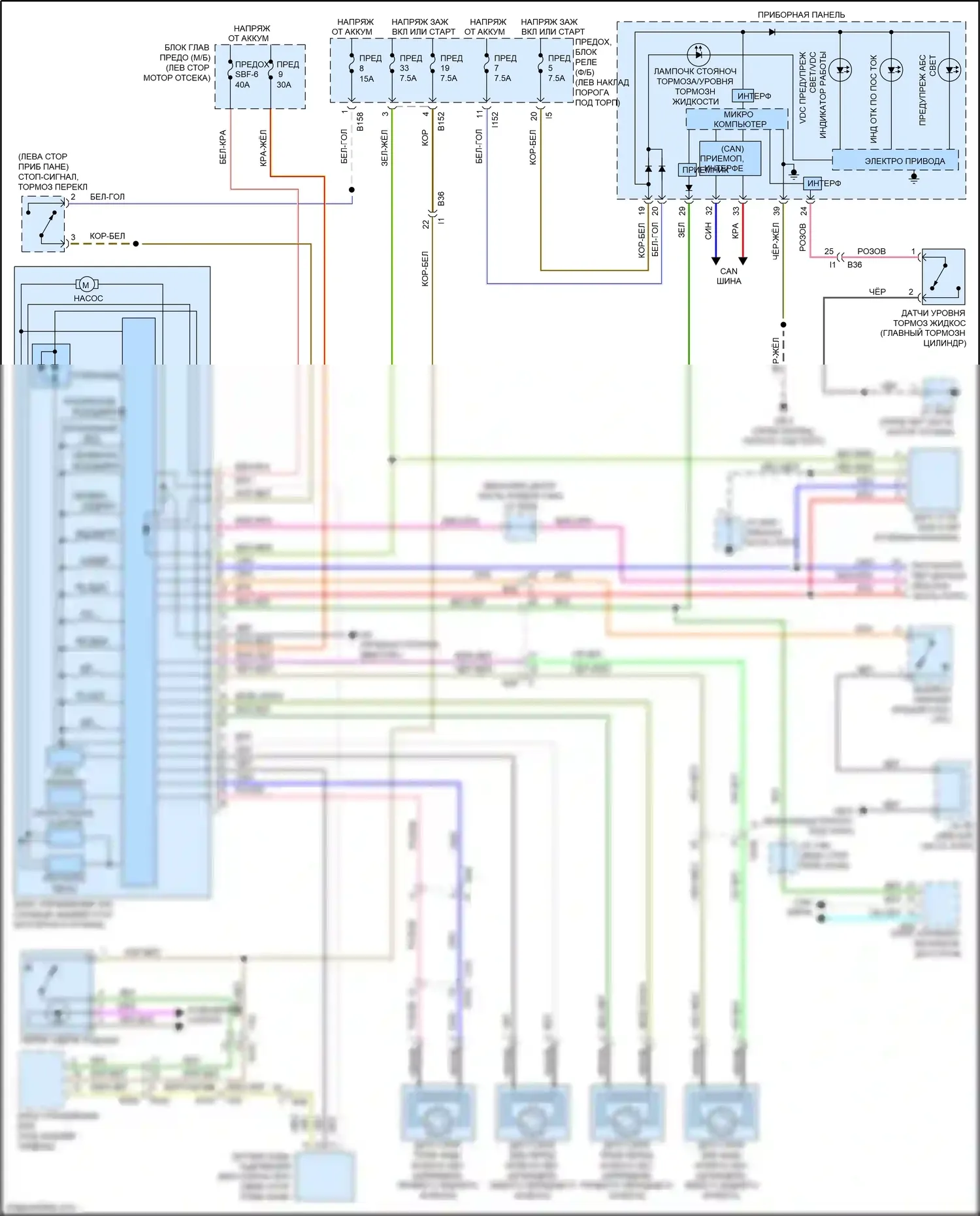 Outback Subaru BR рестайлинг (2012-2014): Антиблокировочная система abs электросхема 
