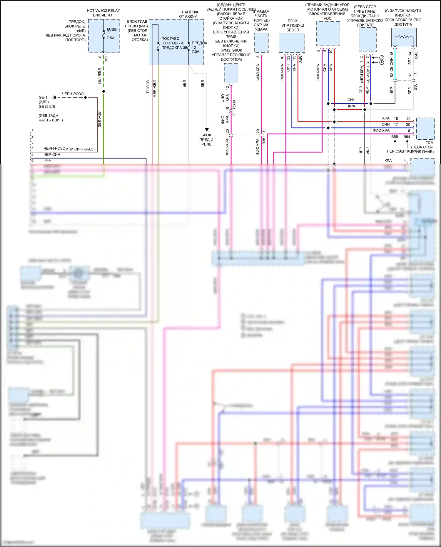 Outback Subaru BR рестайлинг (2012-2014): Can шина электросхема 