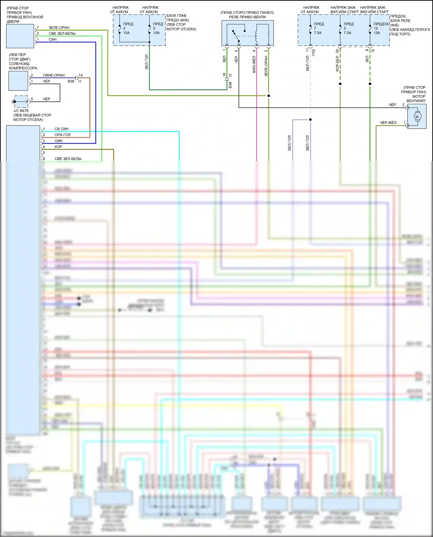 Outback Subaru BR рестайлинг (2012-2014): 2.5л, электросхема климат контроля (1 из 3) 