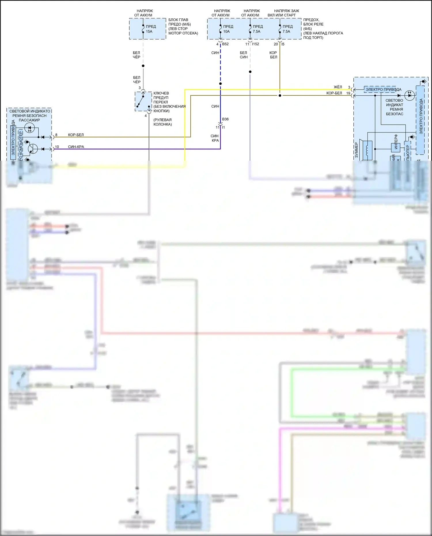 Outback Subaru BR рестайлинг (2012-2014): Электросхема утора 